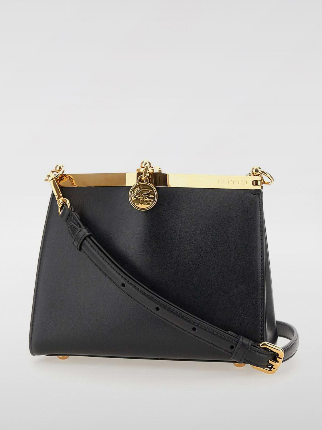 ETRO BORSA A SPALLA: Borsa a spalla Vela Etro in pelle , Nero - Img 1