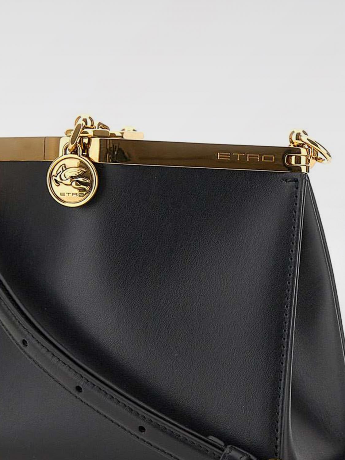 ETRO BORSA A SPALLA: Borsa a spalla Vela Etro in pelle , Nero - Img 3