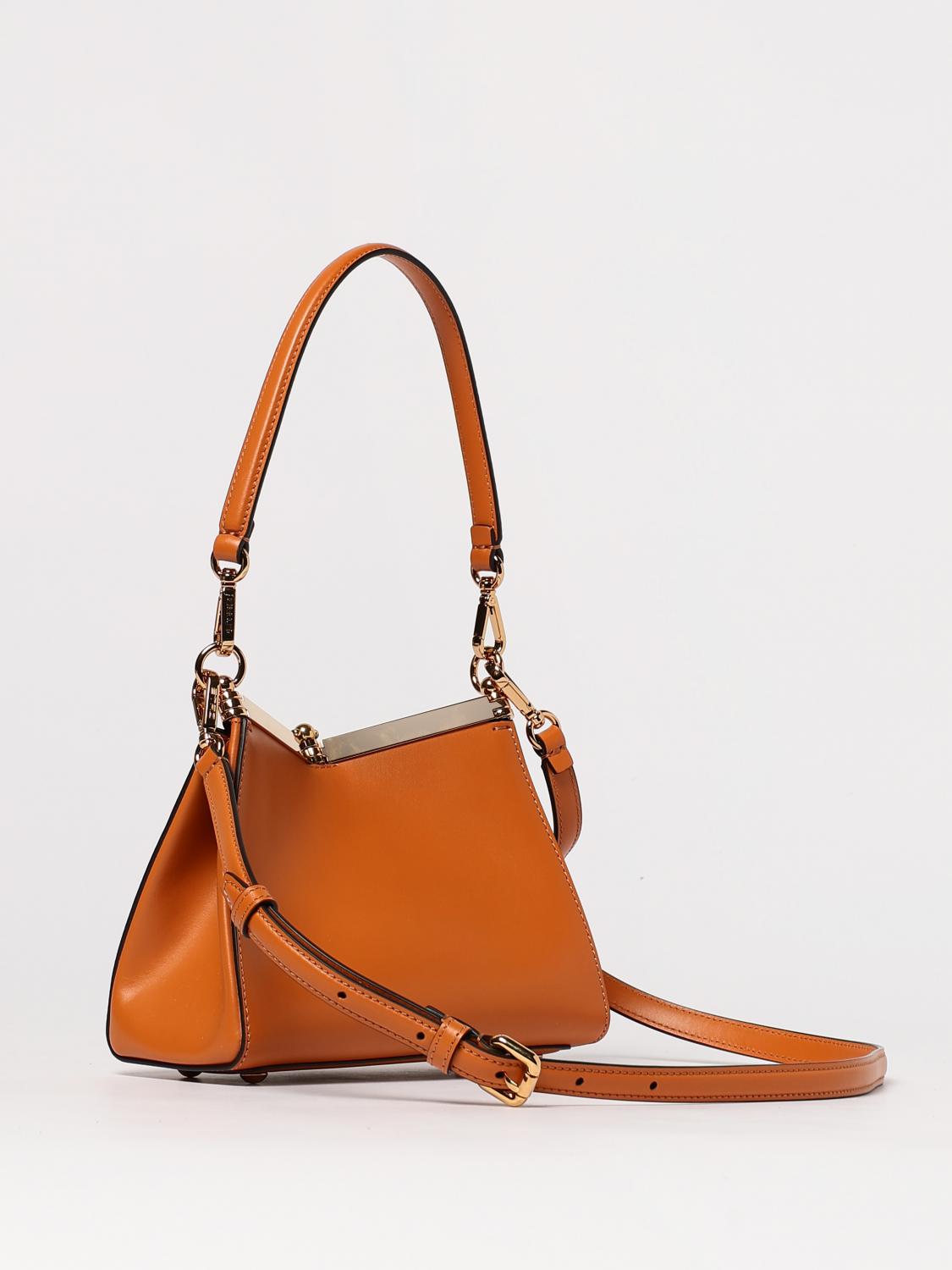 ETRO BORSA A SPALLA: Borsa a spalla Vela Etro in pelle , Mandarino - Img 3