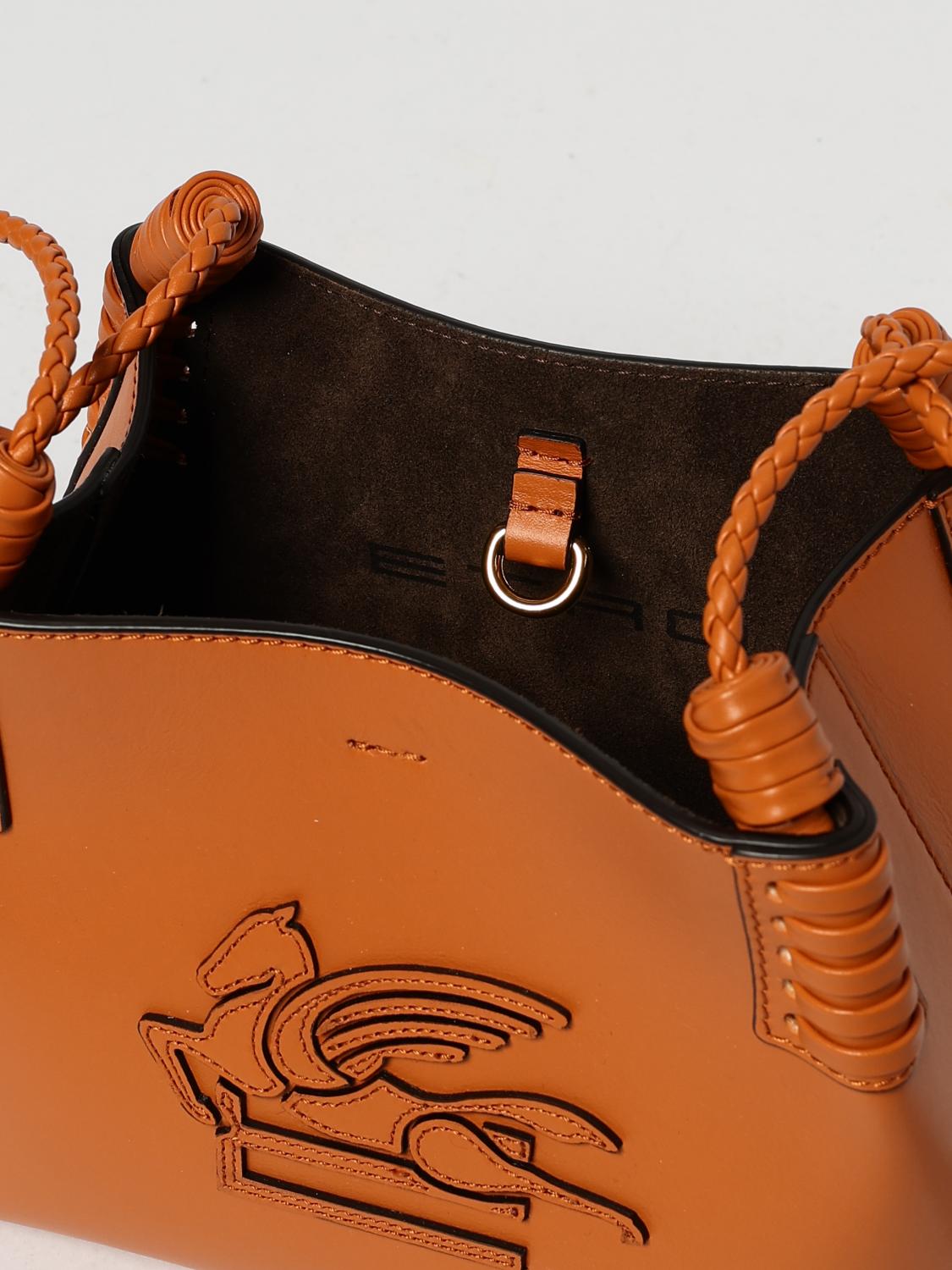 ETRO BORSA MINI: Borsa Libra Etro in pelle , Arancione - Img 5