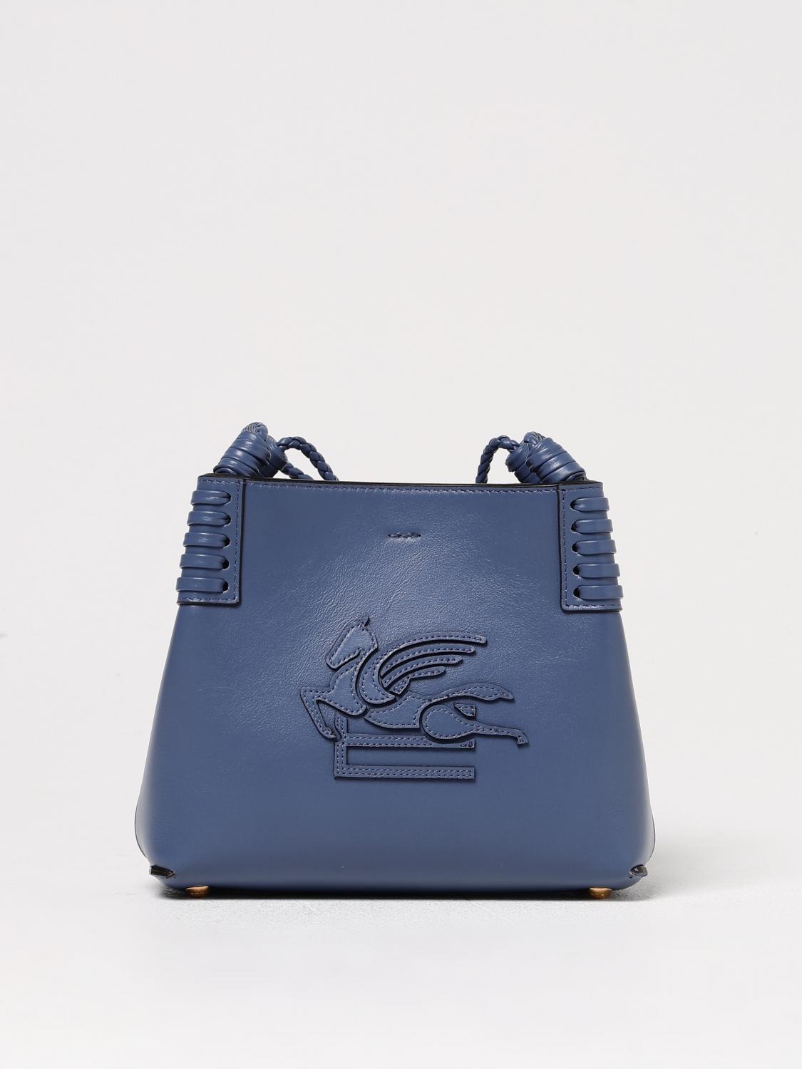 ETRO BORSA MINI: Borsa Libra Etro in pelle , Azzurro - Img 1