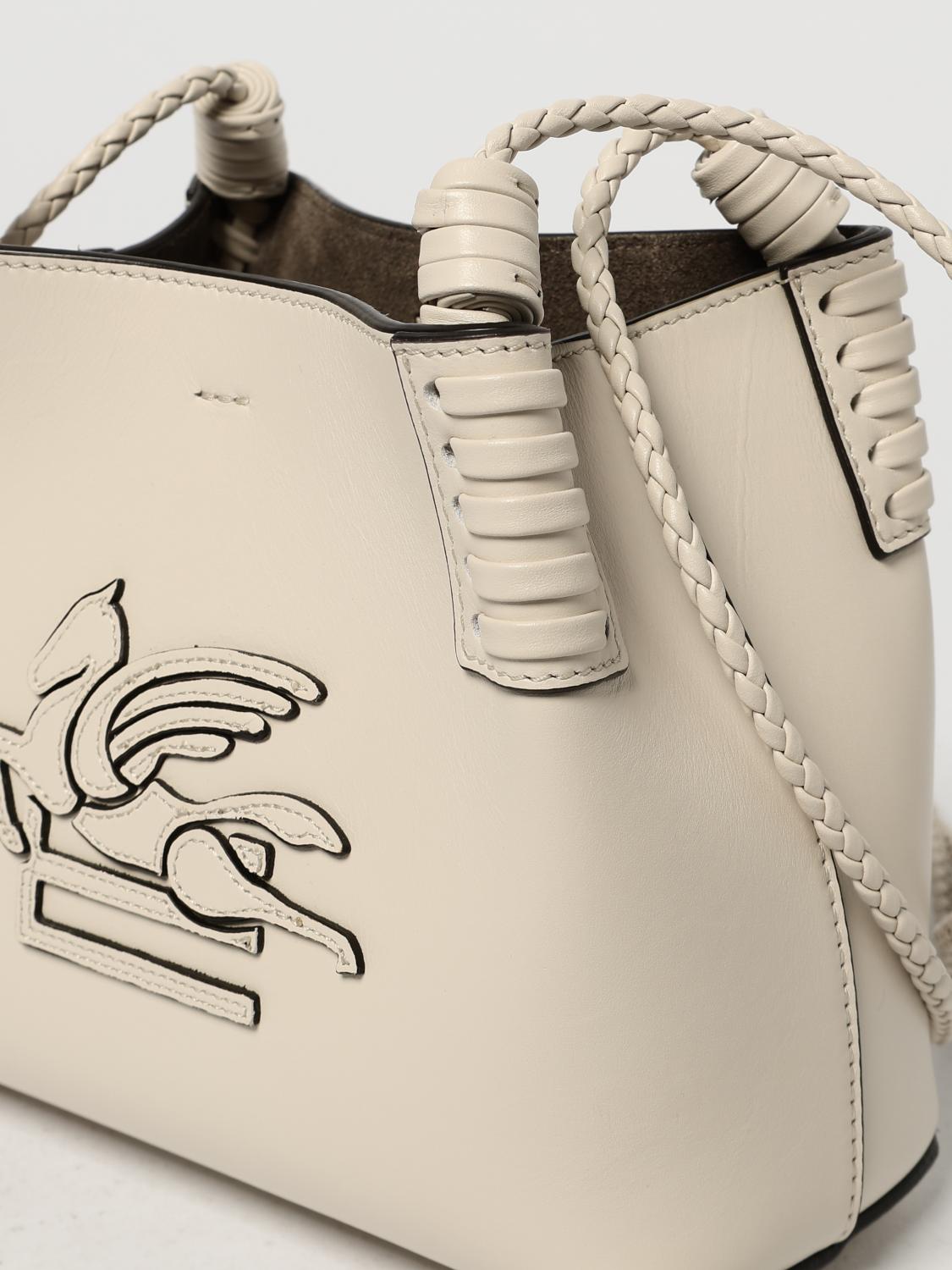 ETRO BORSA MINI: Borsa Libra Etro in pelle , Panna - Img 4