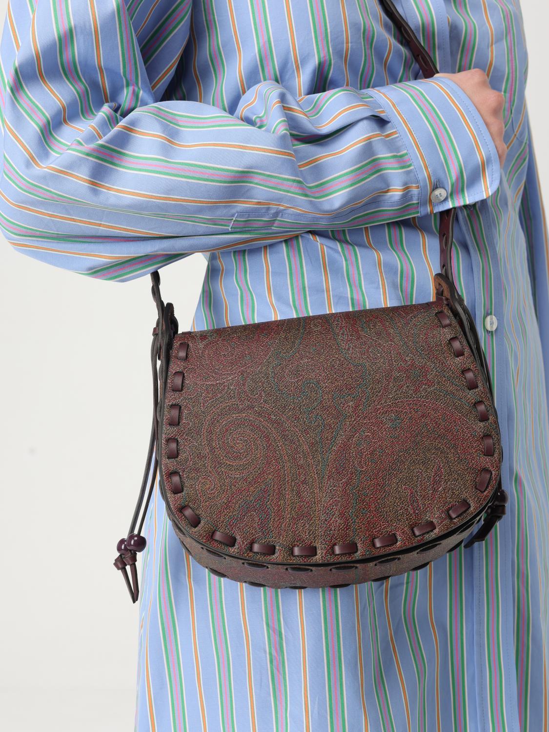 ETRO BORSA A SPALLA: Borsa a tracolla Drya piccola Etro, Cuoio - Img 2