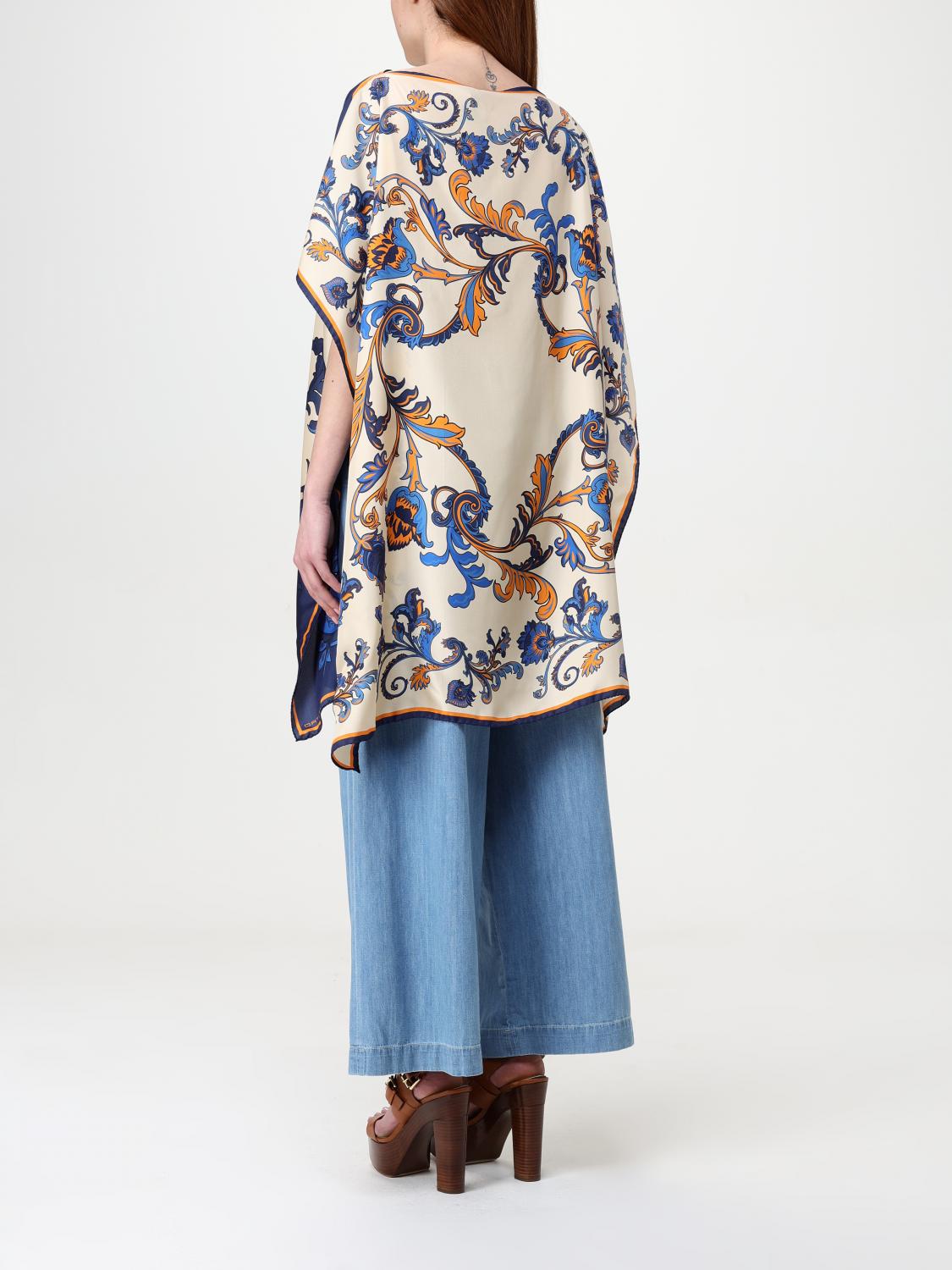 ETRO TOP: Blusa Etro in seta con stampa Paisley , Blue - Img 2