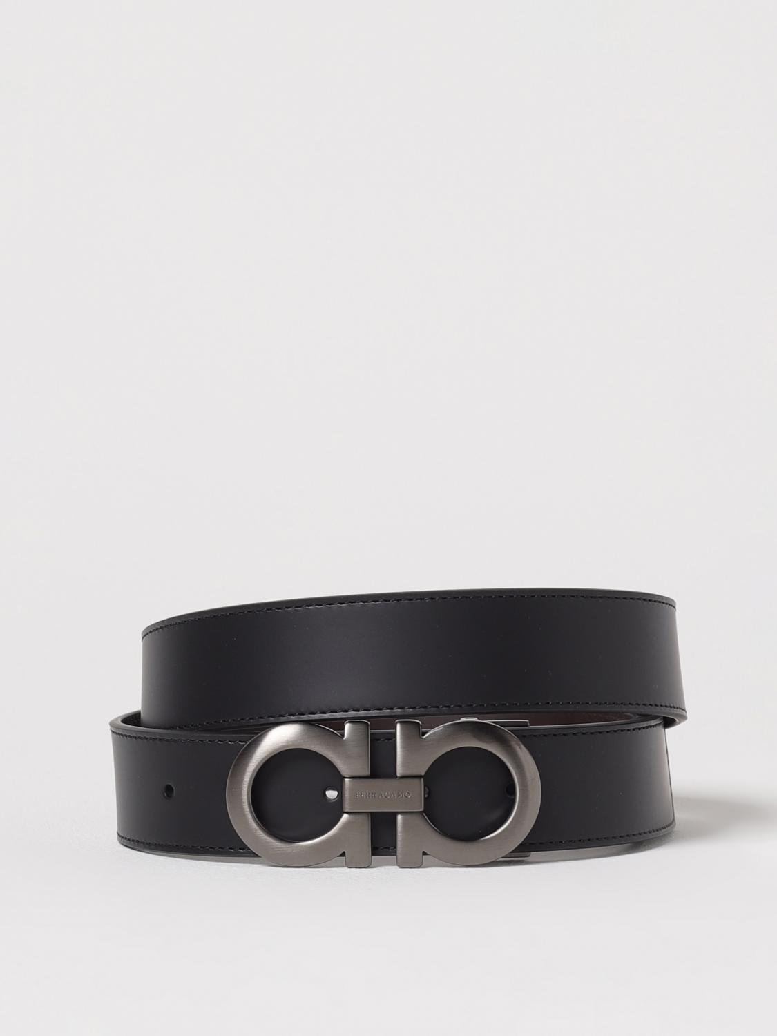 FERRAGAMO BELT: Belt men Ferragamo, Black - Img 1