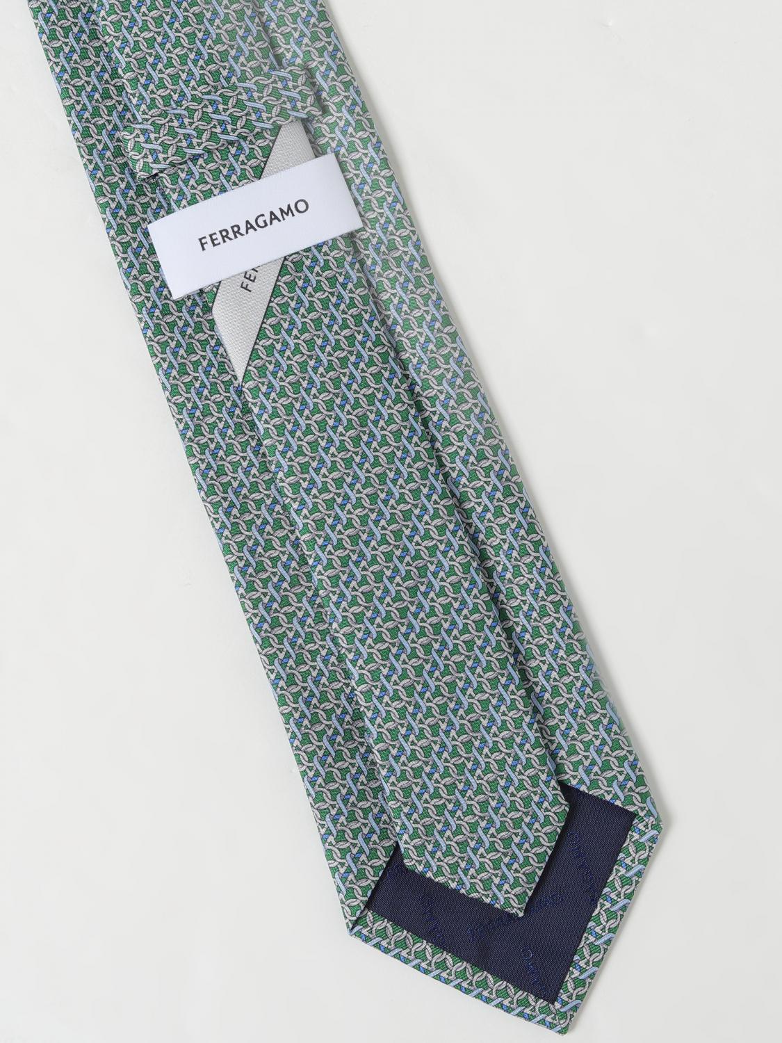 FERRAGAMO TIE: Tie men Ferragamo, Green - Img 2