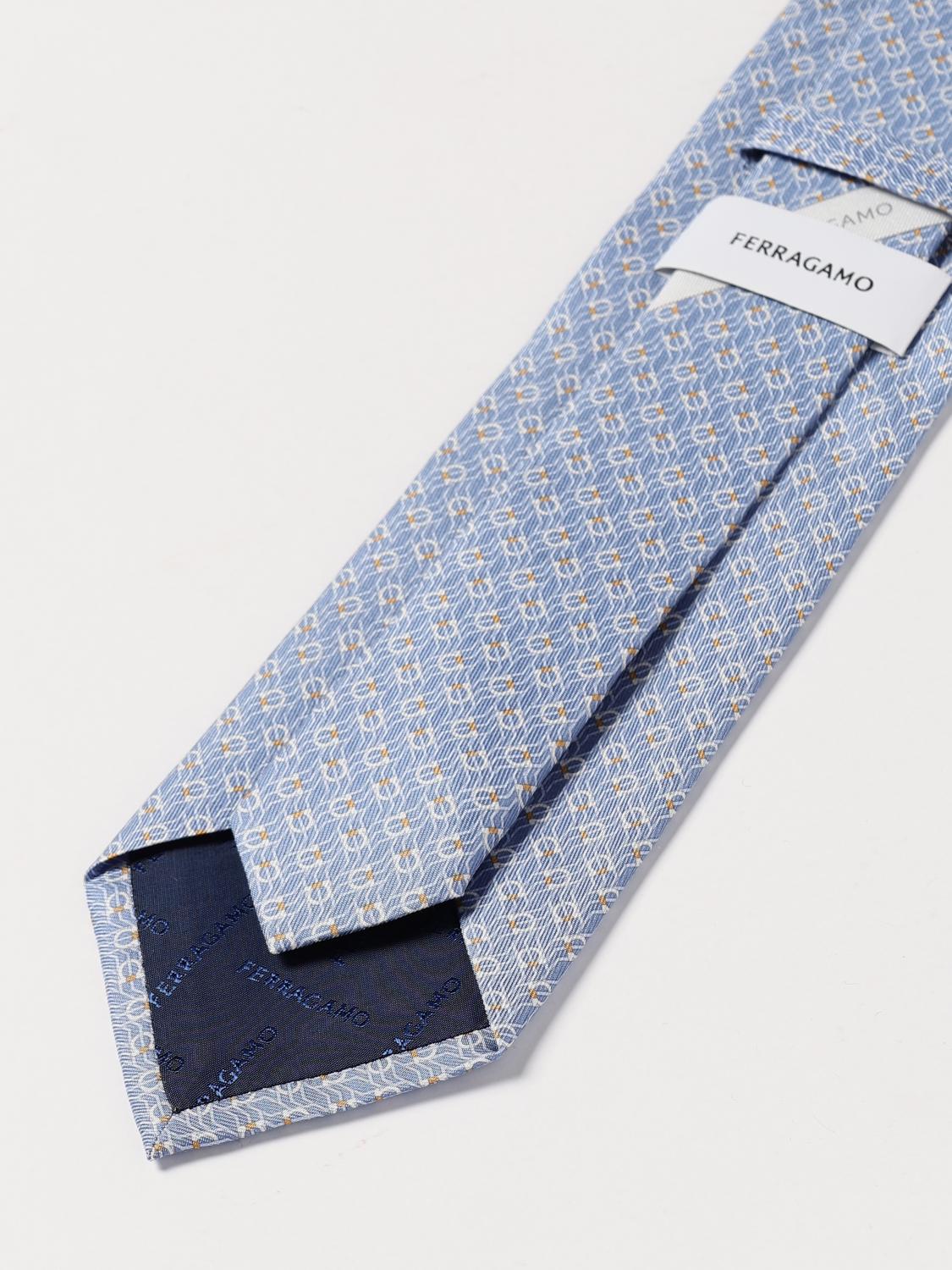 FERRAGAMO TIE: Tie men Ferragamo, Gnawed Blue - Img 2