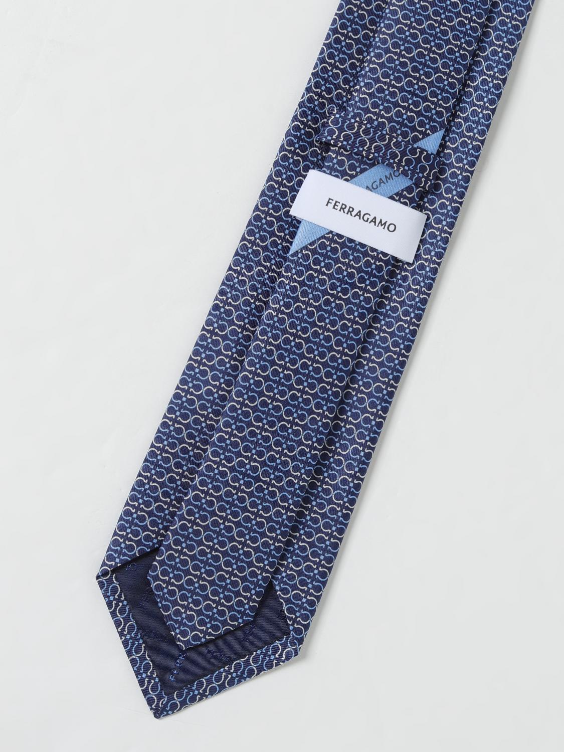 FERRAGAMO 领带: 领带 男士 Ferragamo, 海蓝色 - Img 2