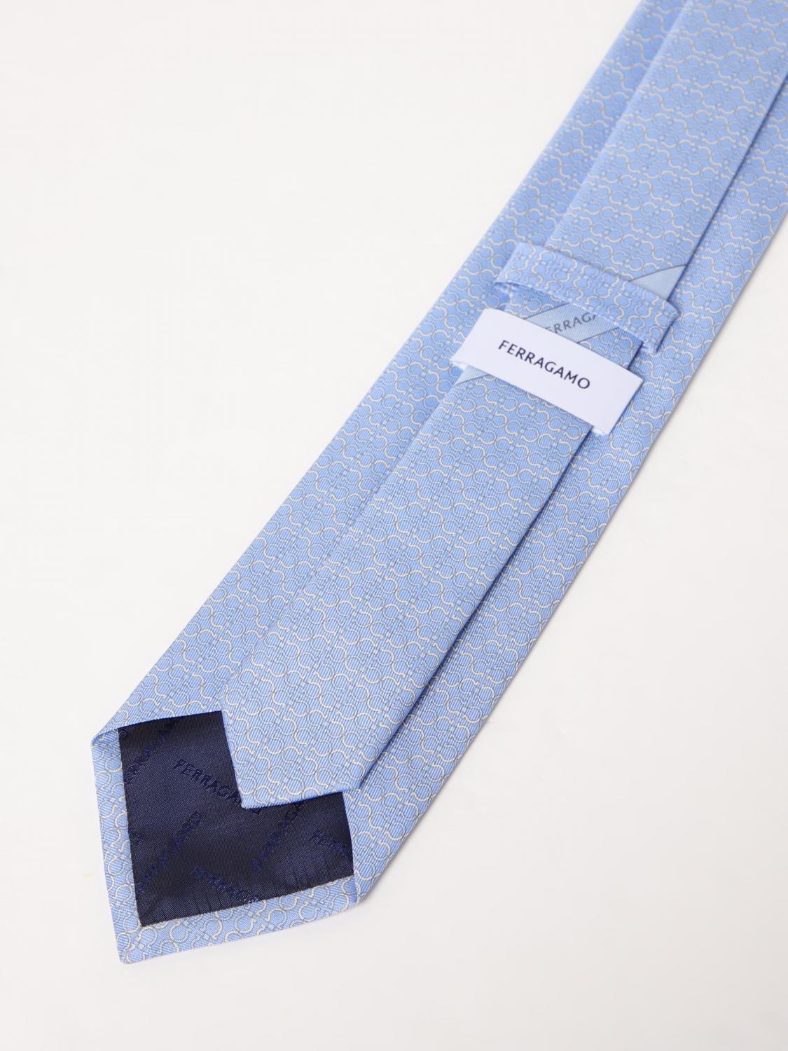 FERRAGAMO TIE: Tie men Ferragamo, Gnawed Blue - Img 2