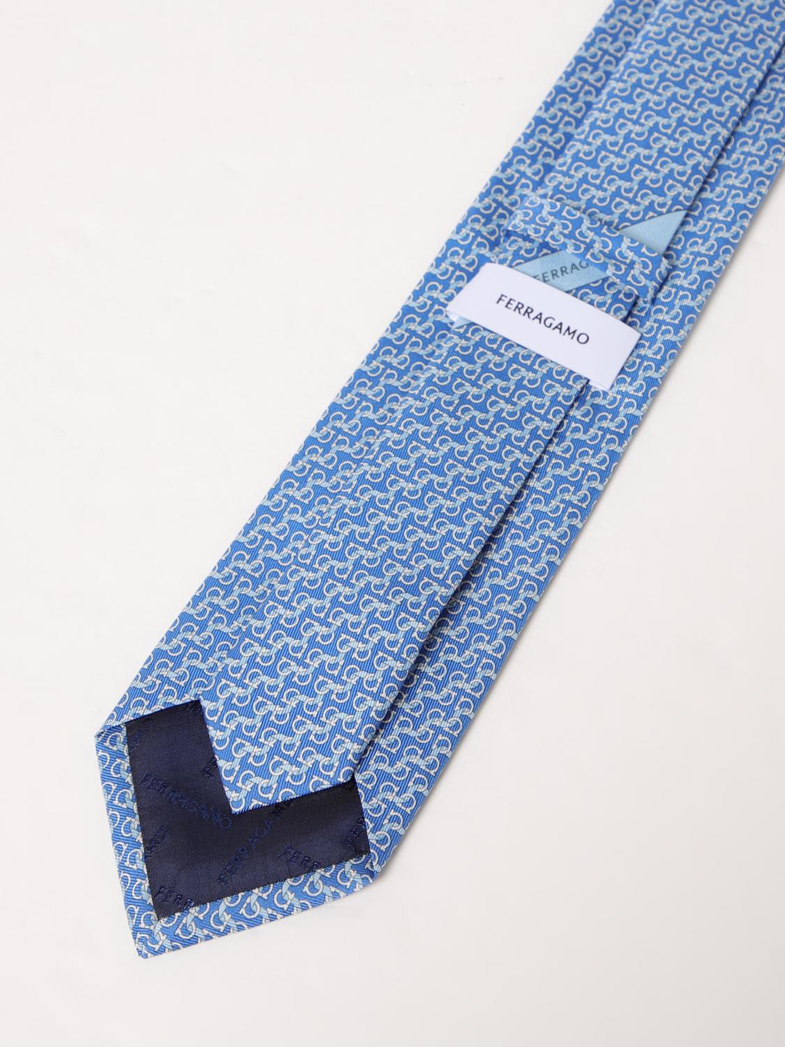 FERRAGAMO KRAWATTE: Krawatte herren Ferragamo, Hellblau - Img 2