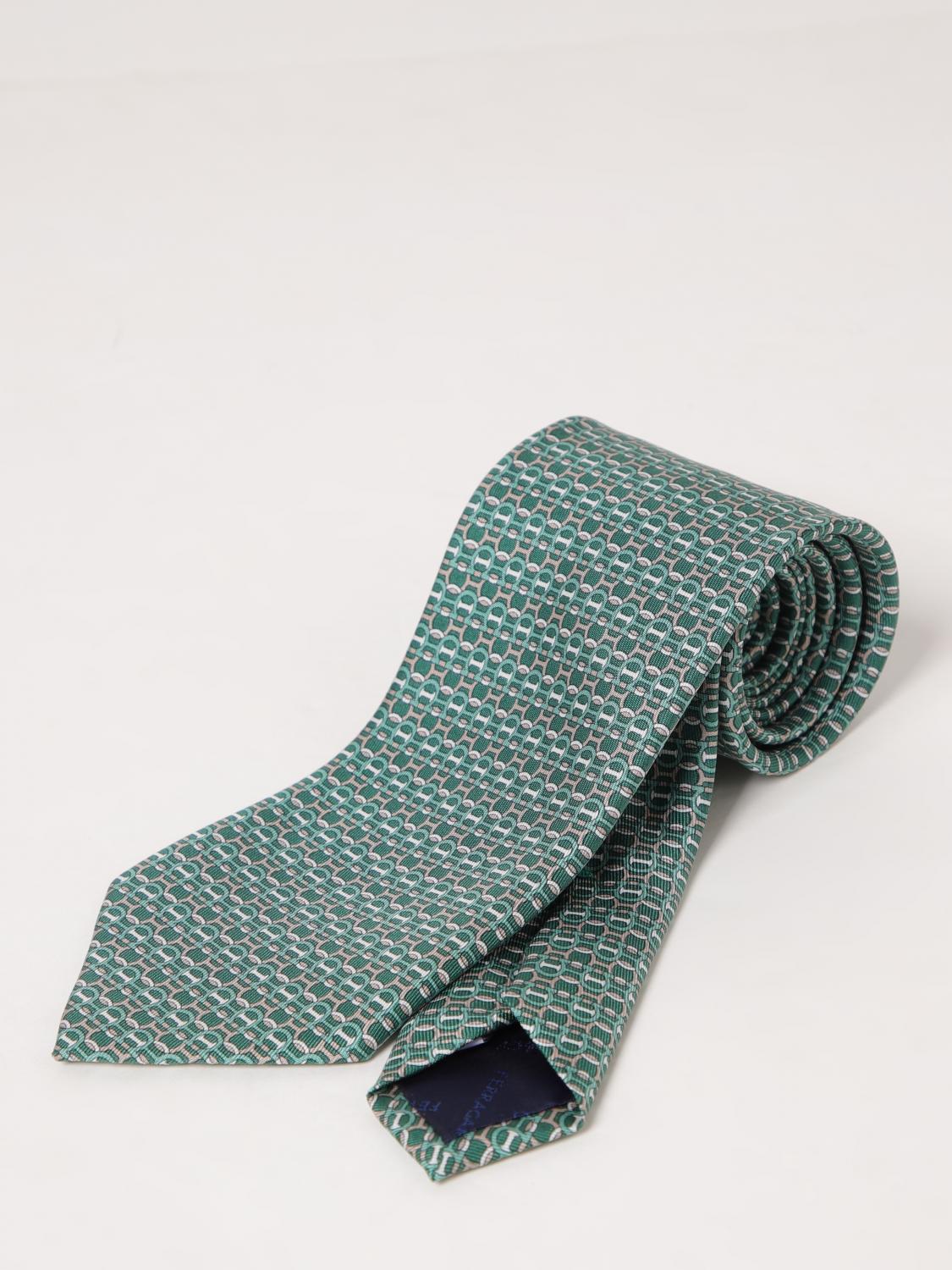 FERRAGAMO TIE: Tie men Ferragamo, Green - Img 1