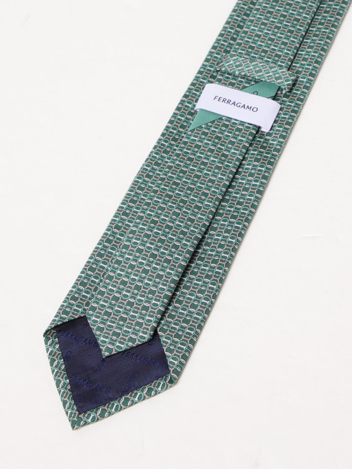 FERRAGAMO TIE: Tie men Ferragamo, Green - Img 2