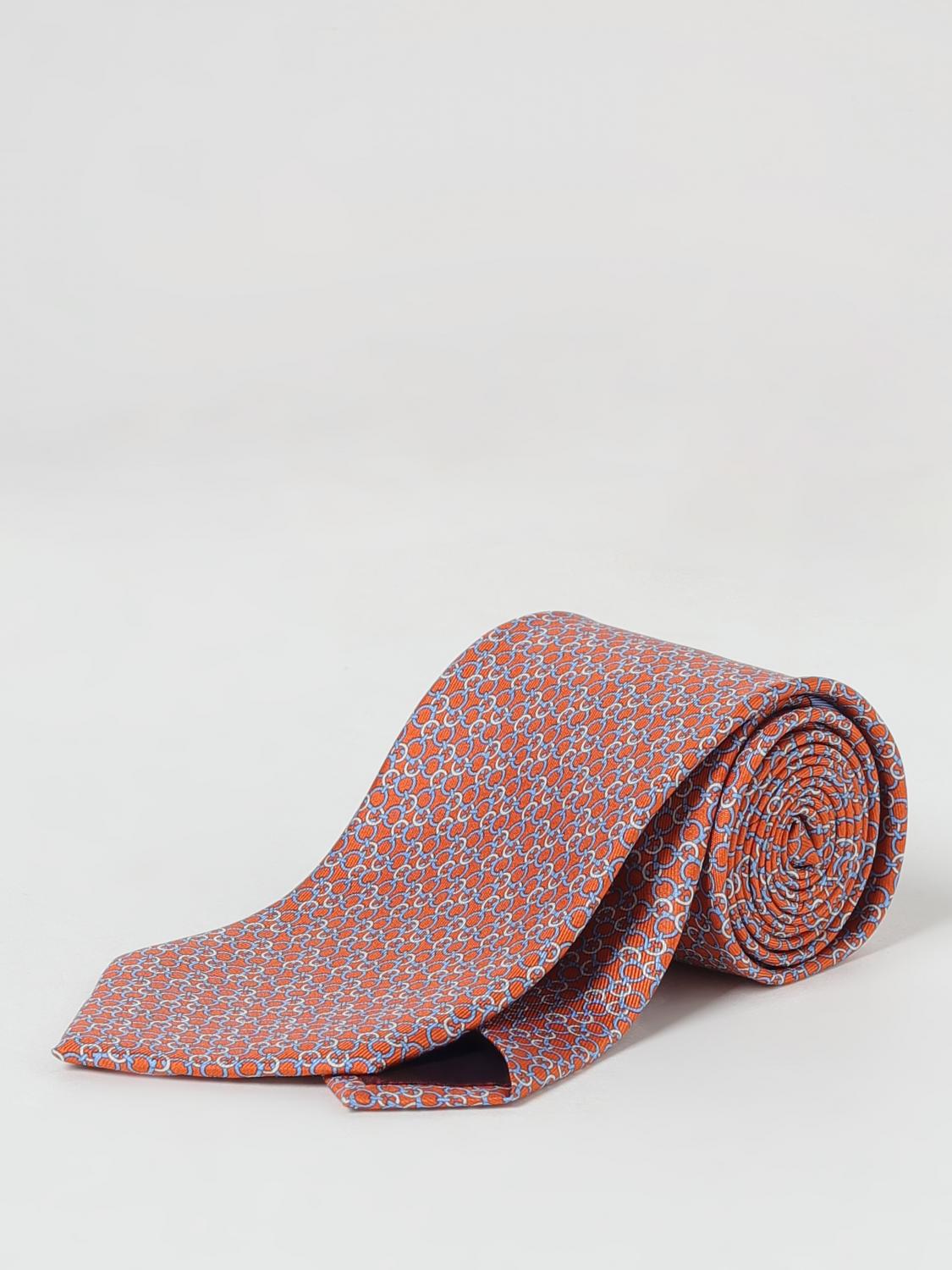 FERRAGAMO KRAWATTE: Krawatte herren Ferragamo, Orange - Img 1