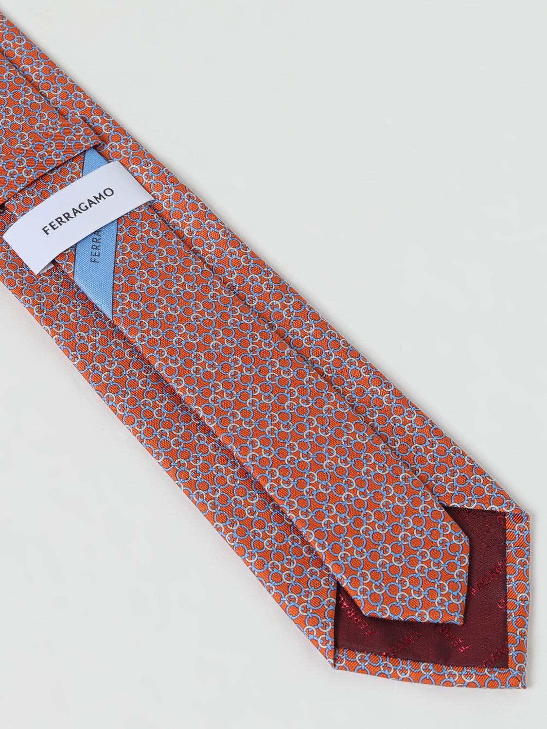 FERRAGAMO KRAWATTE: Krawatte herren Ferragamo, Orange - Img 2