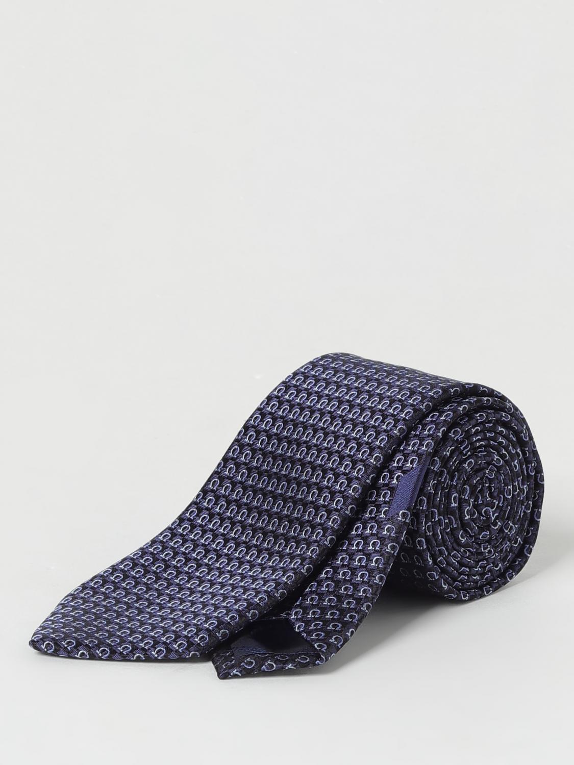 FERRAGAMO KRAWATTE: Krawatte herren Ferragamo, Navy - Img 1