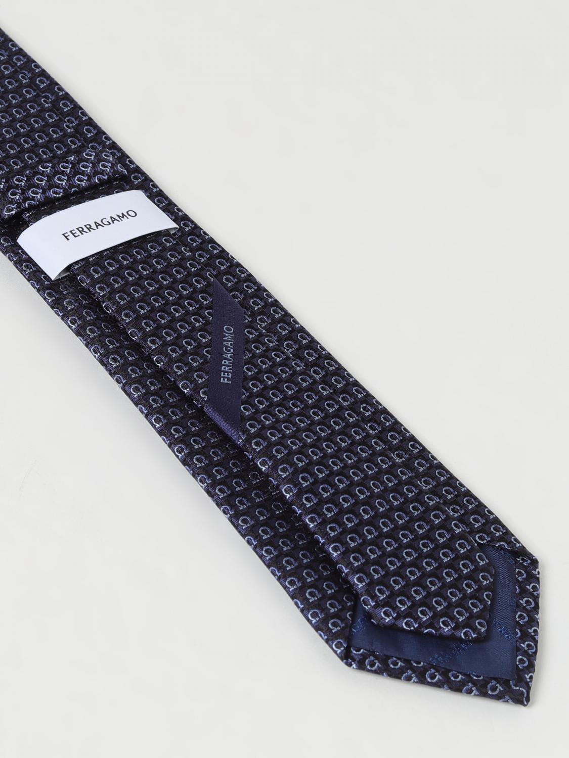 FERRAGAMO KRAWATTE: Krawatte herren Ferragamo, Navy - Img 2