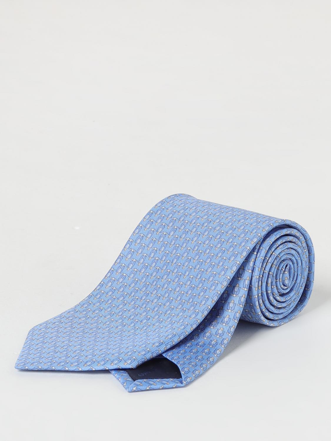 FERRAGAMO KRAWATTE: Krawatte herren Ferragamo, Hellblau - Img 1