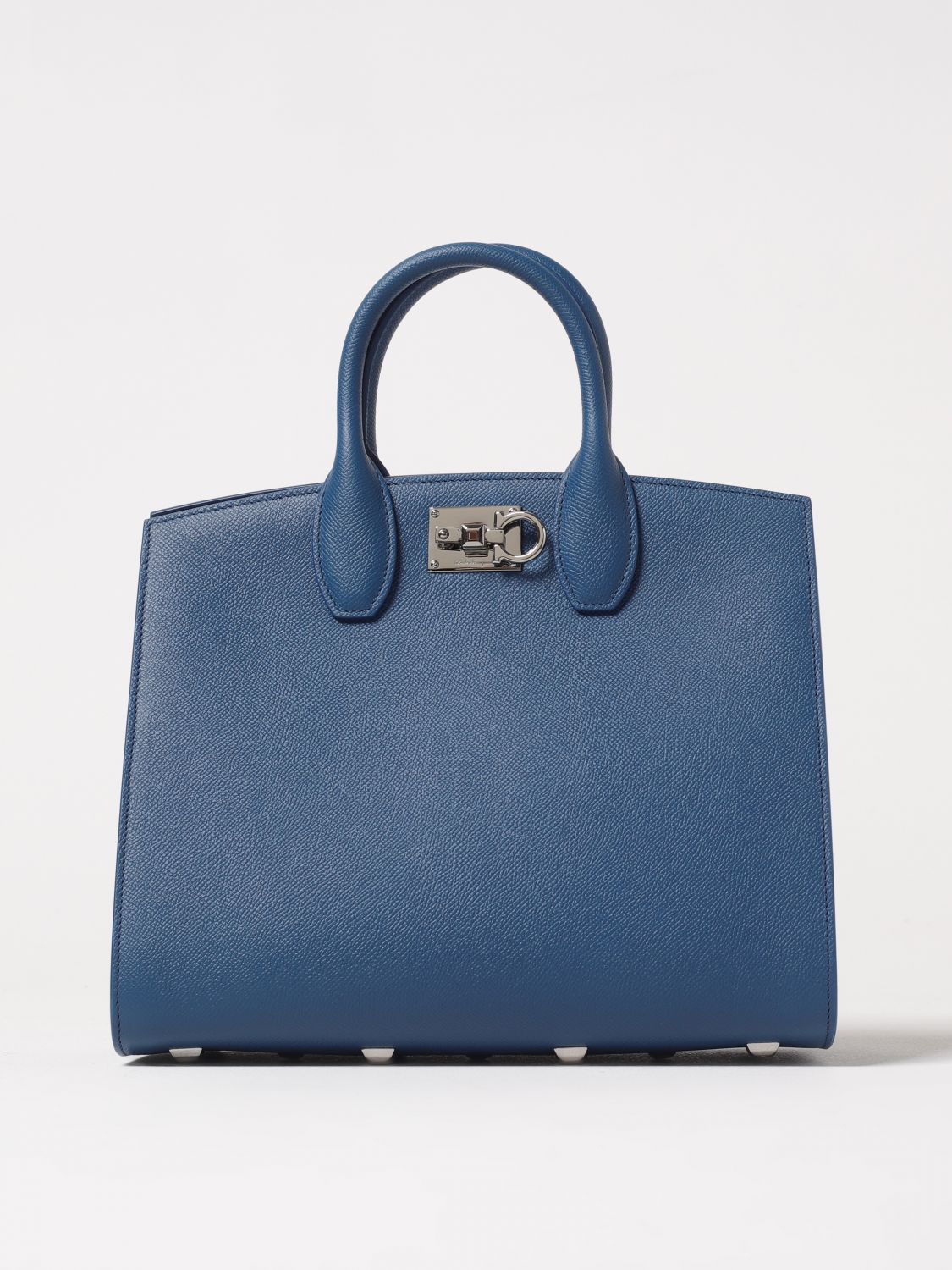 FERRAGAMO TOTE BAGS: Shoulder bag woman Ferragamo, Blue - Img 1