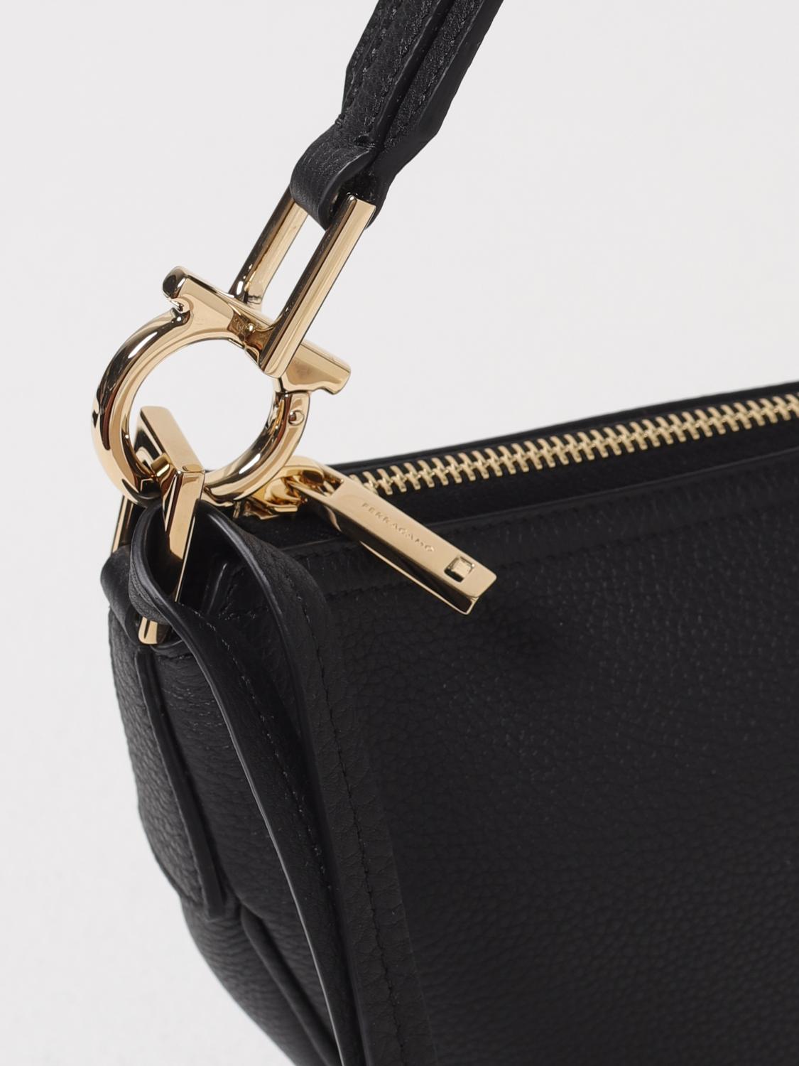 FERRAGAMO SHOULDER BAG: Shoulder bag woman Ferragamo, Black - Img 3