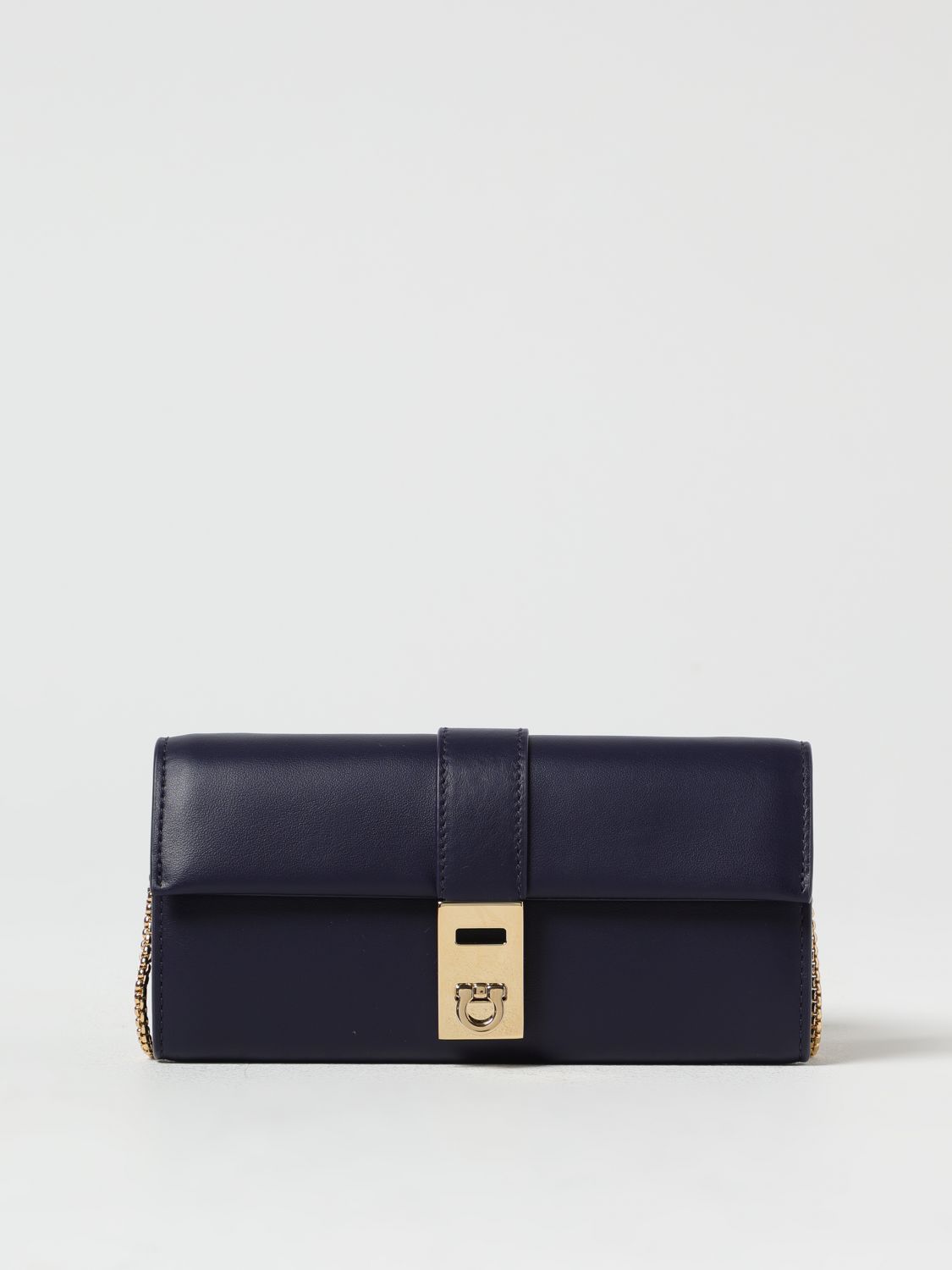 FERRAGAMO MINI BAG: Shoulder bag woman Ferragamo, Blue - Img 1