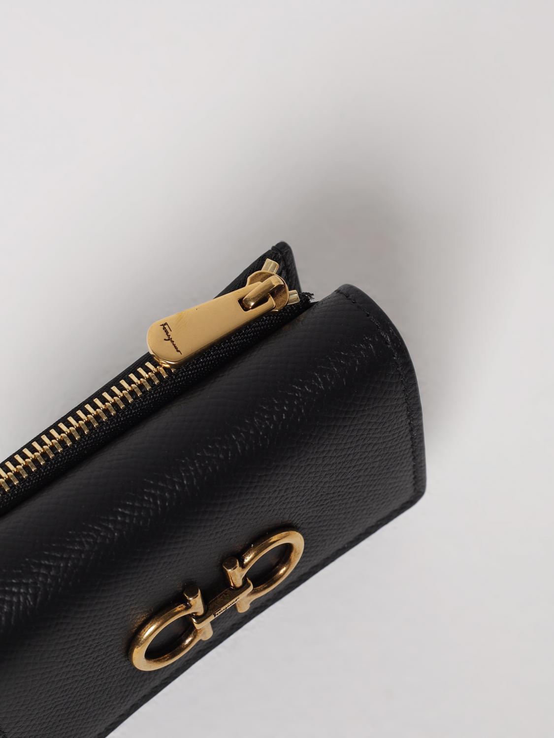 FERRAGAMO PORTEFEUILLE: Portefeuille femme Ferragamo, Noir - Img 4