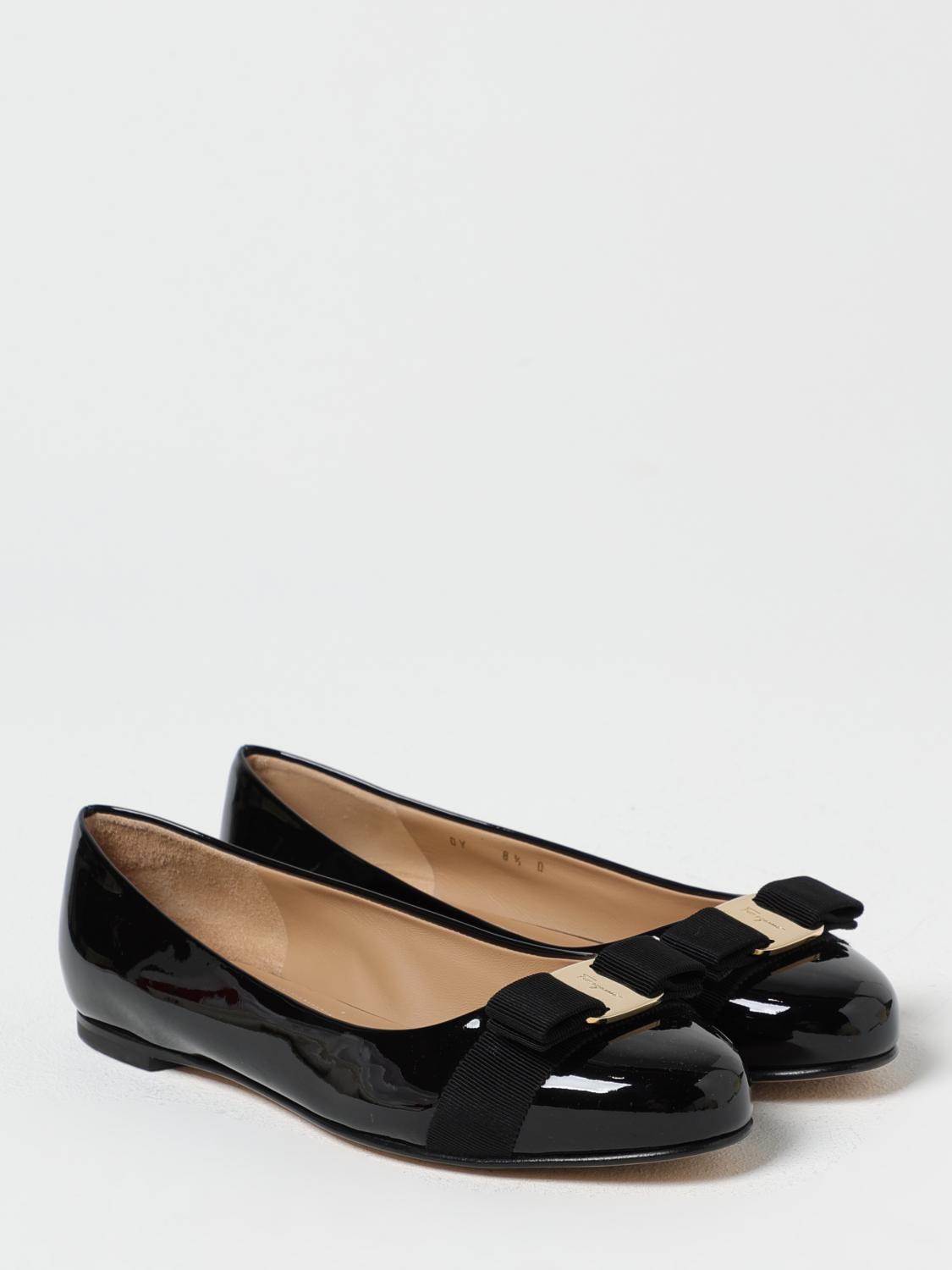 FERRAGAMO BALLET FLATS: Shoes woman Ferragamo, Black - Img 2