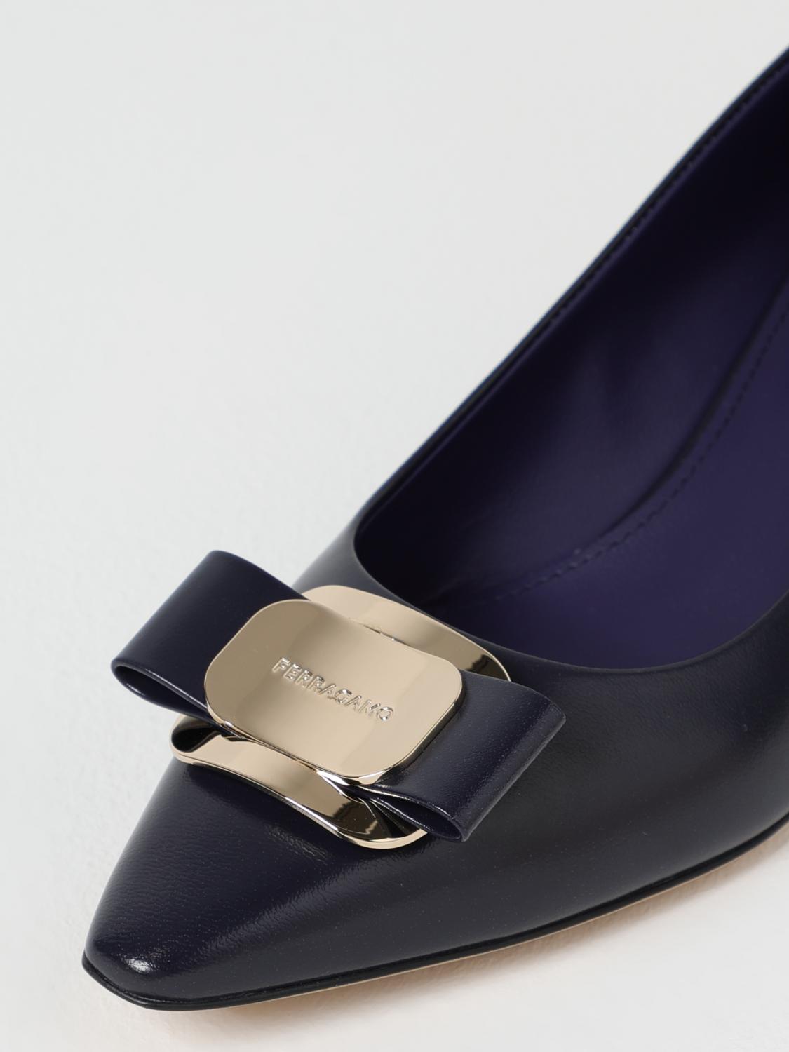 FERRAGAMO PUMPS: Shoes woman Ferragamo, Navy - Img 4