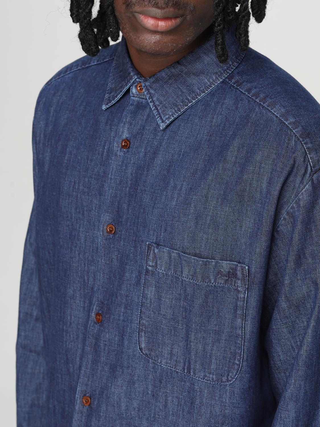 A.P.C. CHEMISE: Chemise homme A.P.C., Bleu - Img 4