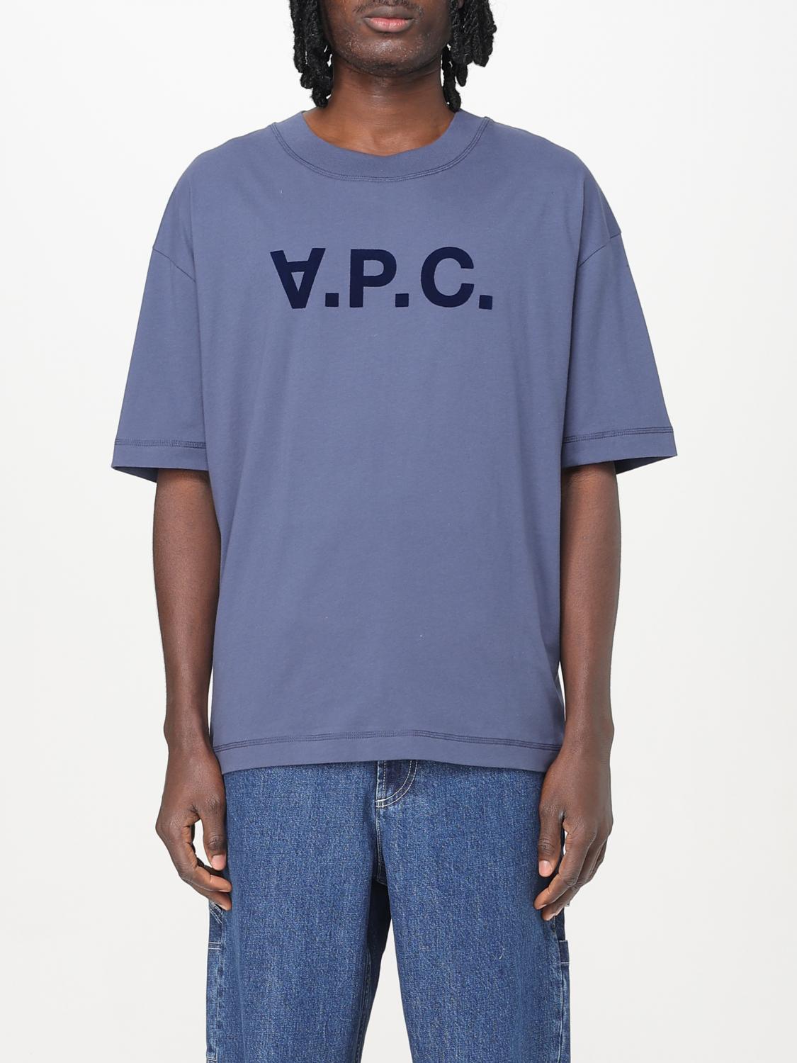 A.P.C. T-SHIRT: T-shirt men A.P.C., Blue - Img 1