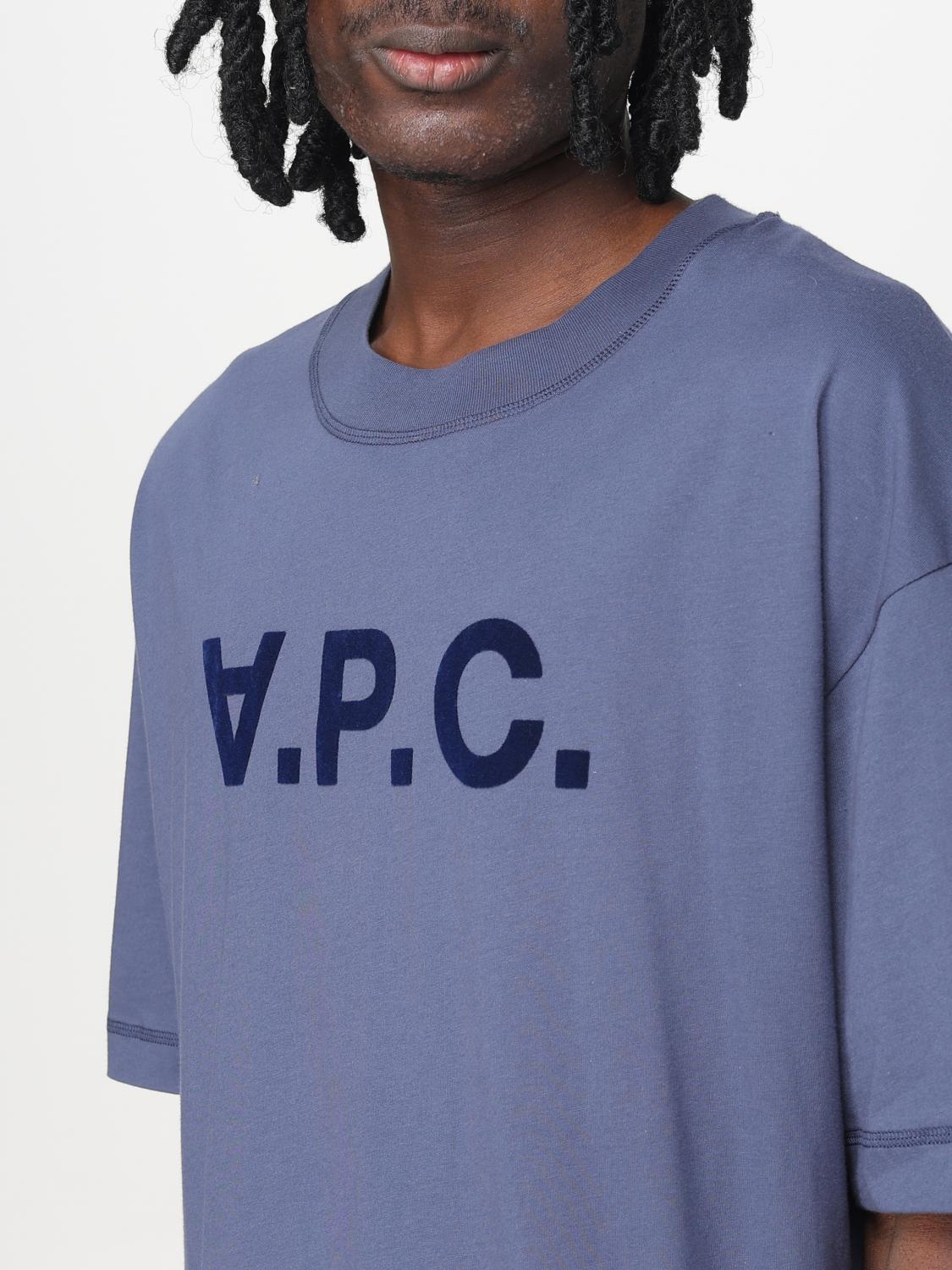 A.P.C. T-SHIRT: T-shirt men A.P.C., Blue - Img 4