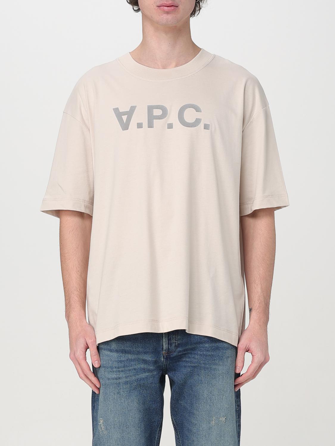 A.P.C. T恤: T恤 男士 A.P.C., 自然色 - Img 1