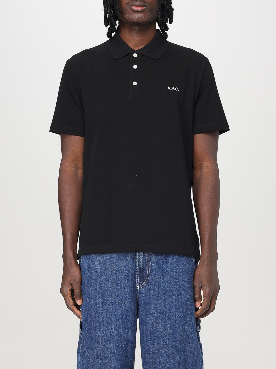 A.P.C. POLO SHIRT: Polo shirt men A.P.C., Black - Img 1