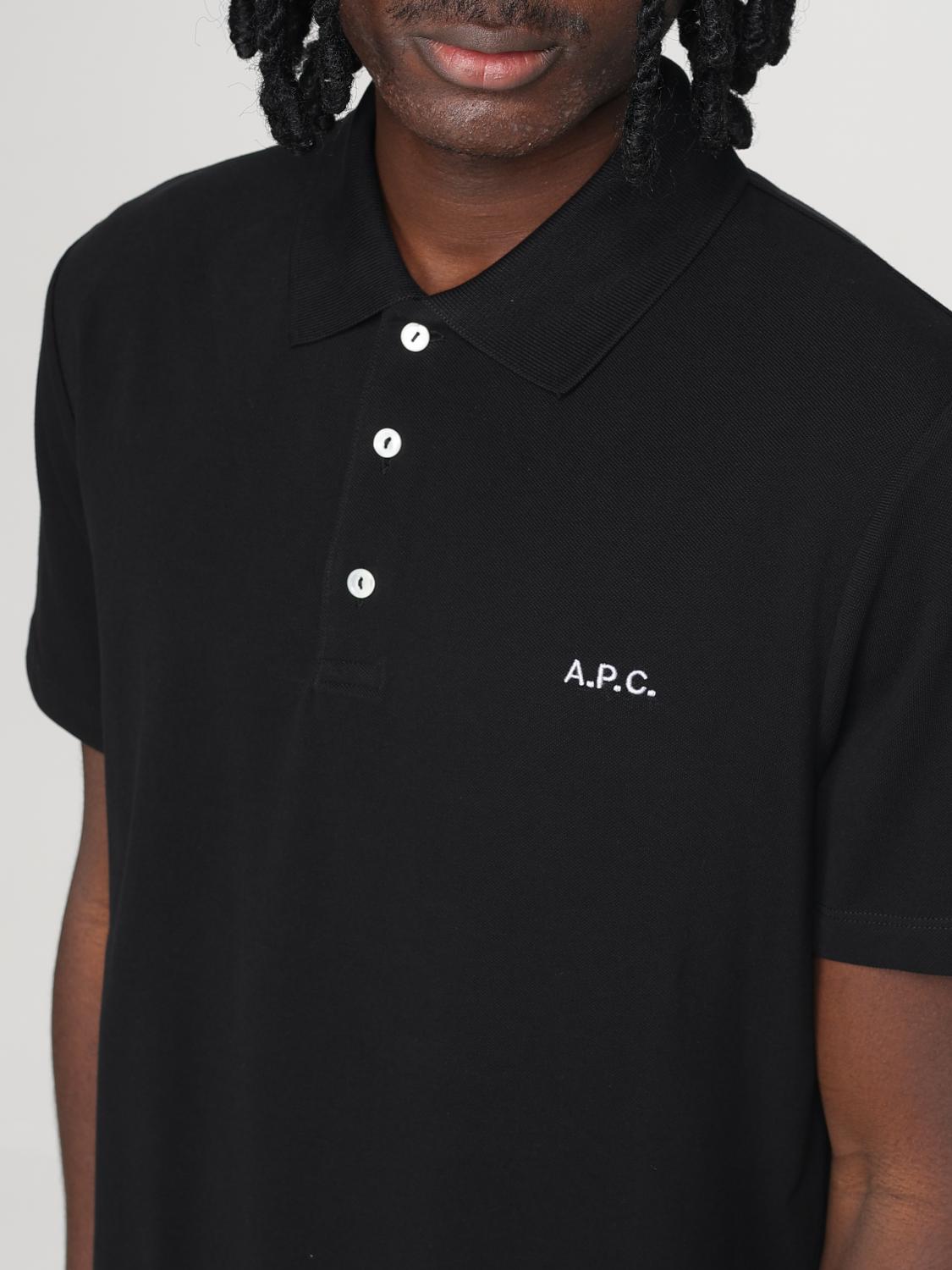 A.P.C. POLO SHIRT: Polo shirt men A.P.C., Black - Img 3