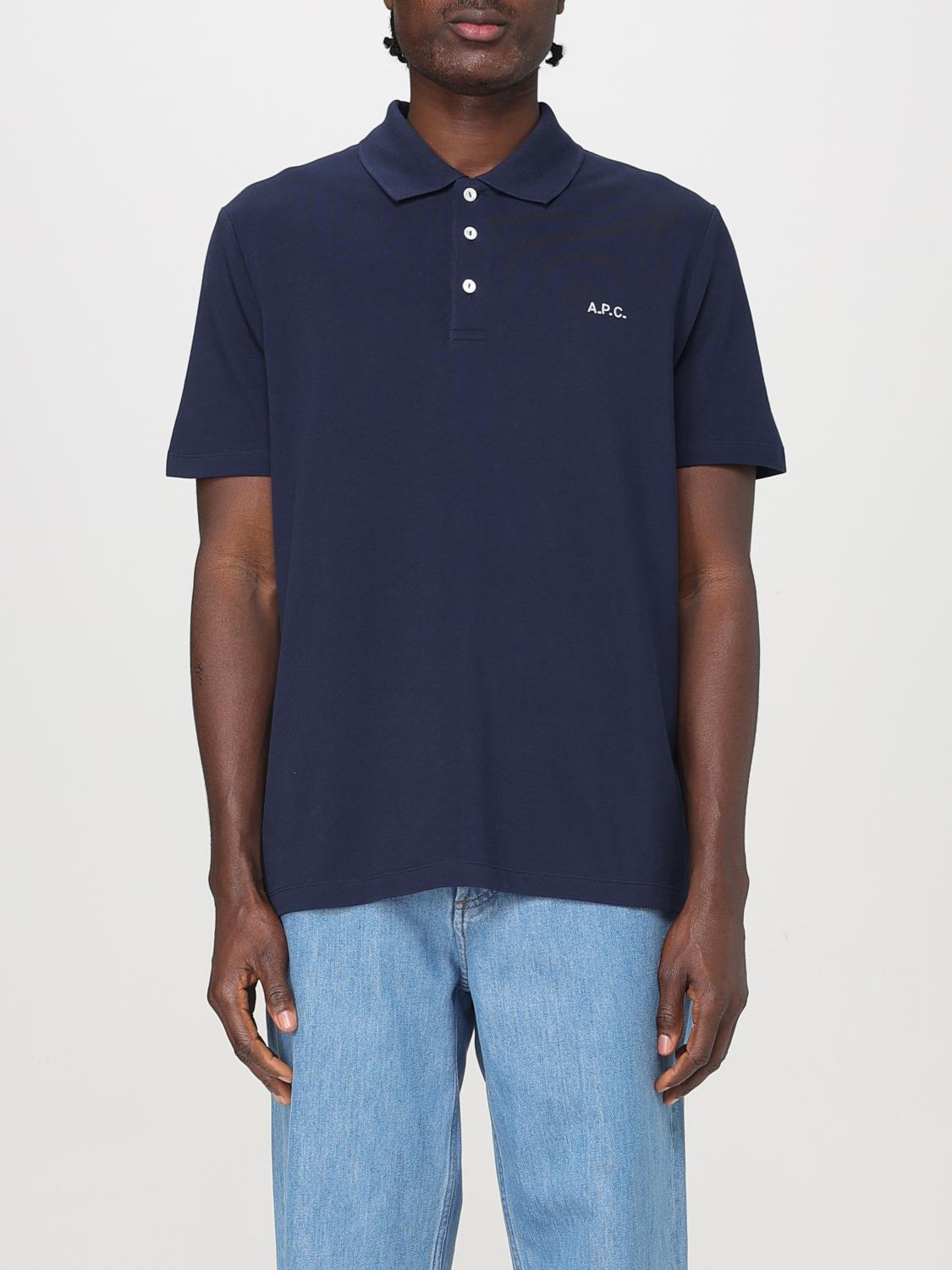 A.P.C. POLO SHIRT: Polo shirt men A.P.C., Blue - Img 1