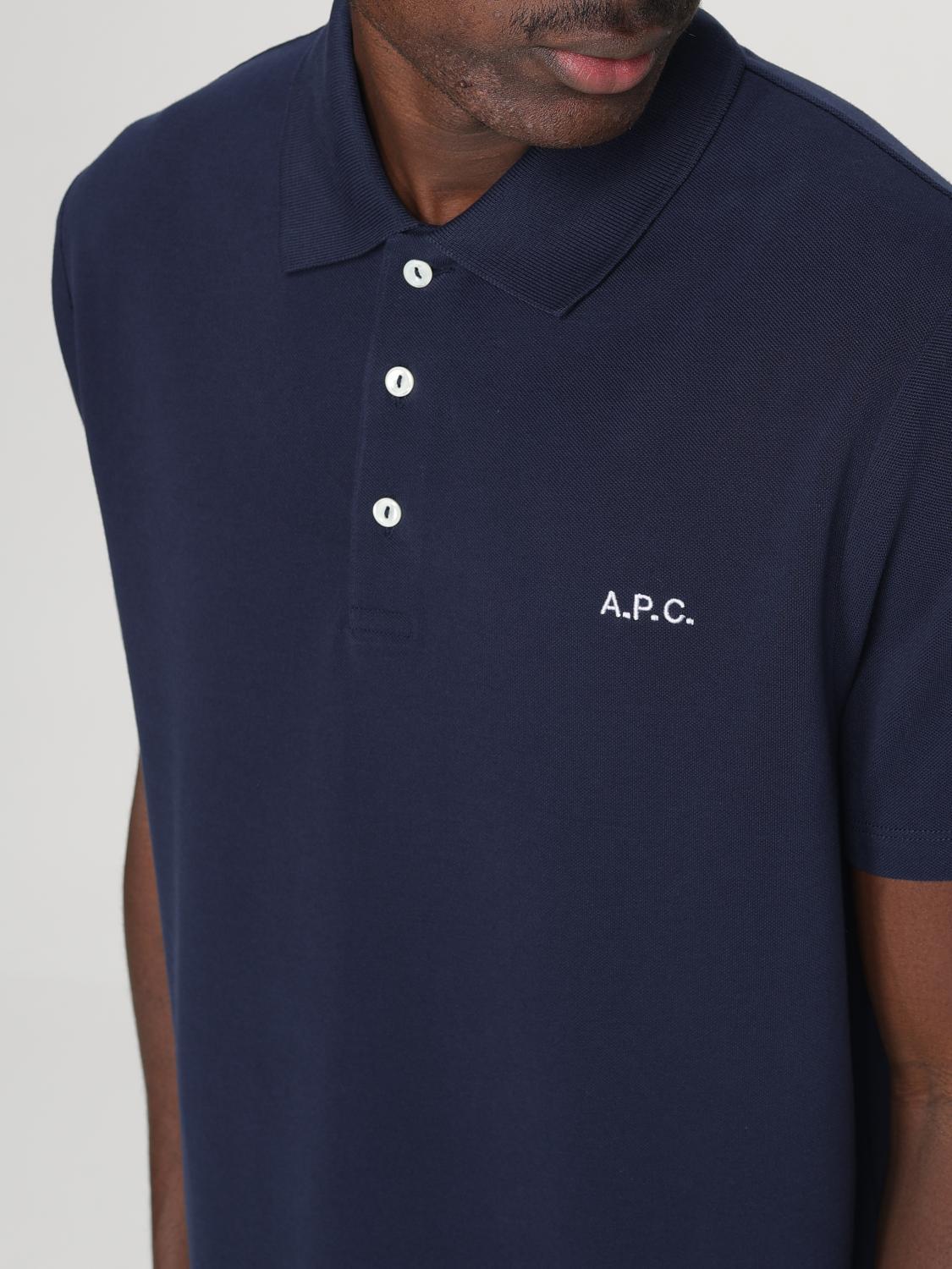 A.P.C. POLO SHIRT: Polo shirt men A.P.C., Blue - Img 3