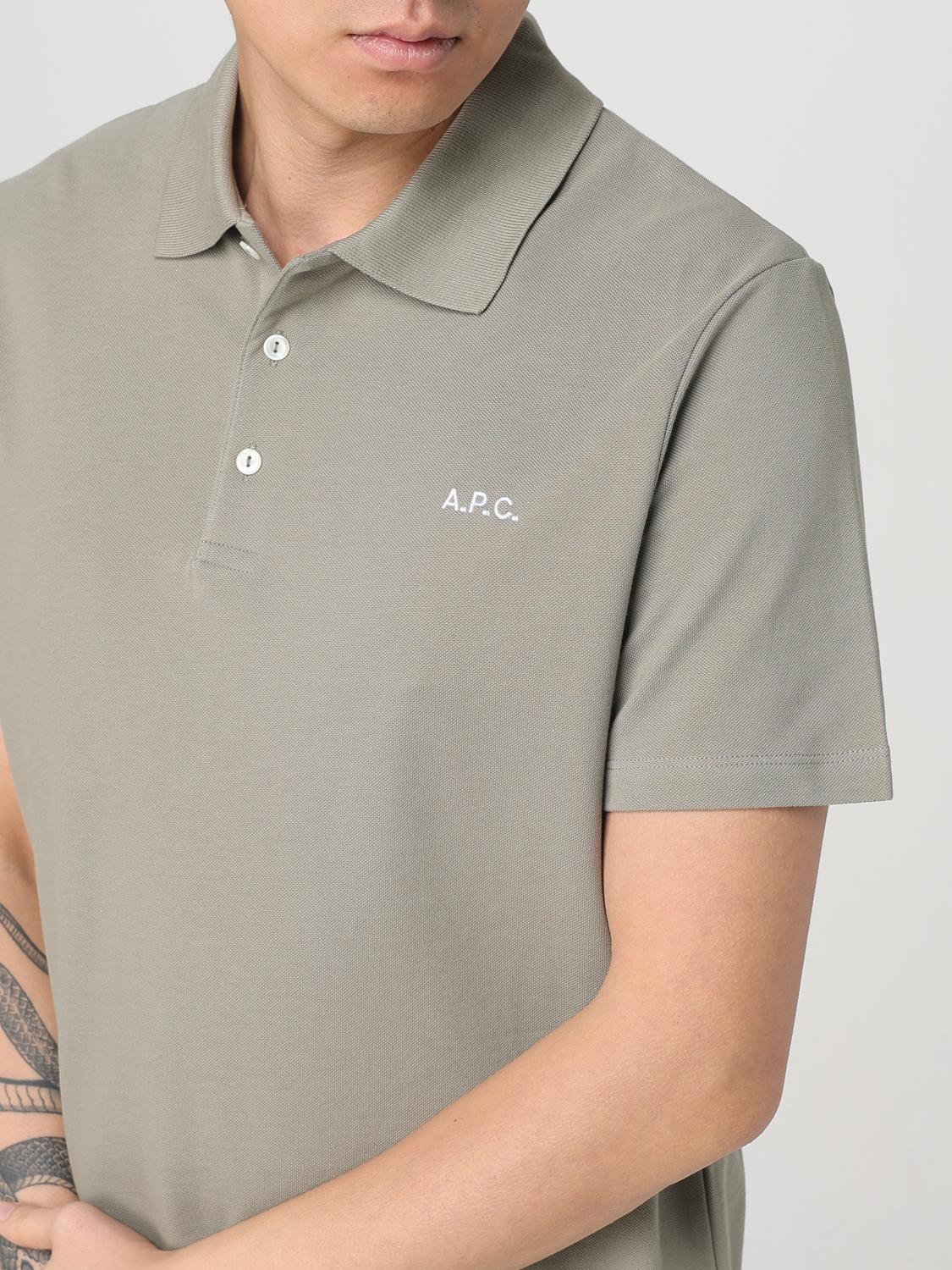 A.P.C. POLO SHIRT: Polo shirt men A.P.C., Green - Img 4