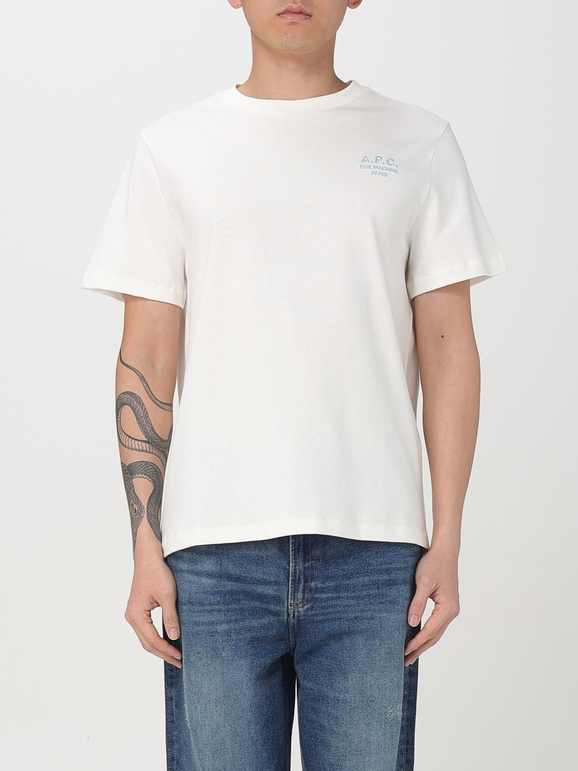 A.P.C. T-SHIRT: T-shirt men A.P.C., White - Img 1