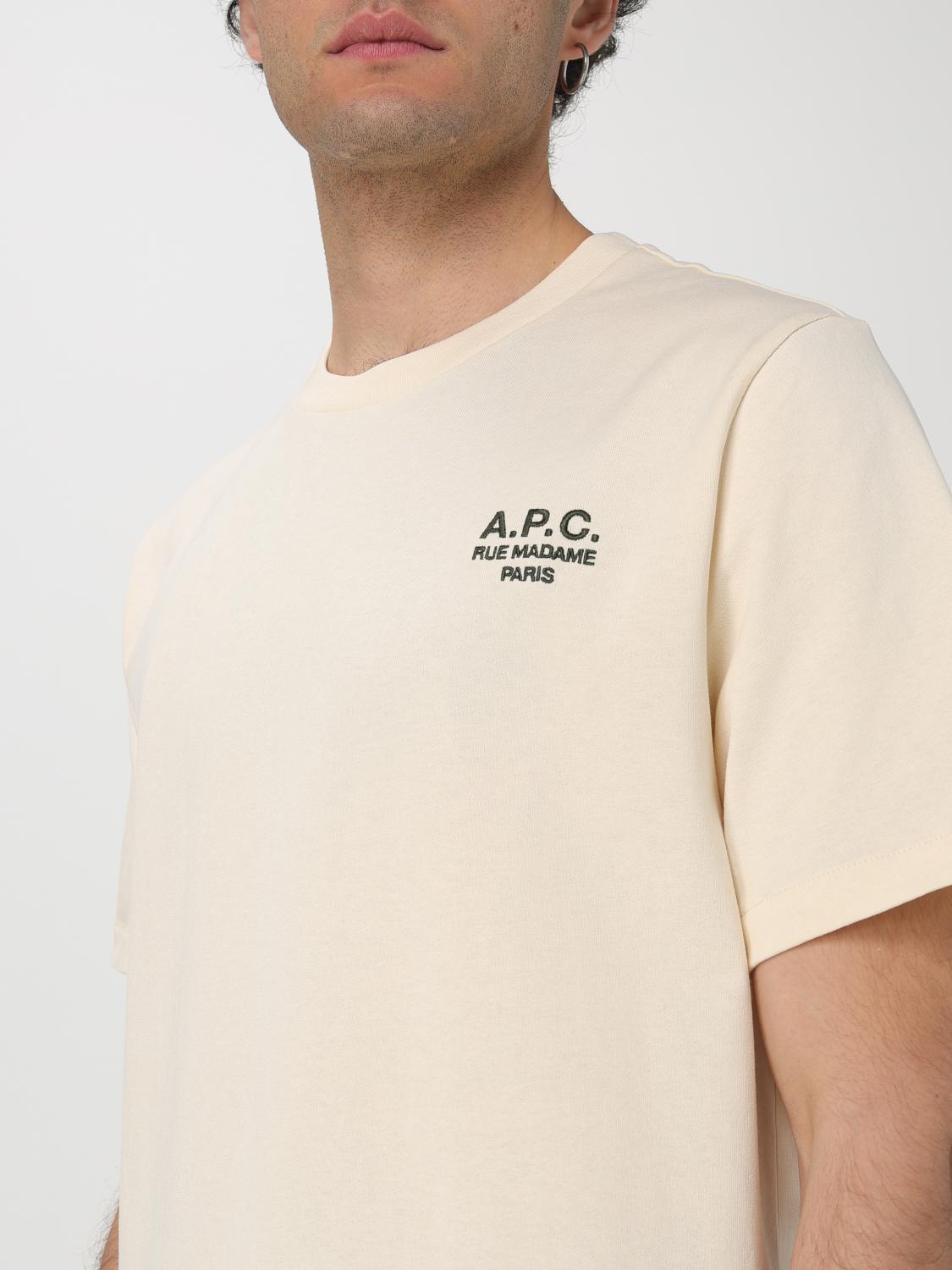 A.P.C. T-SHIRT: T-shirt men A.P.C., Beige - Img 4