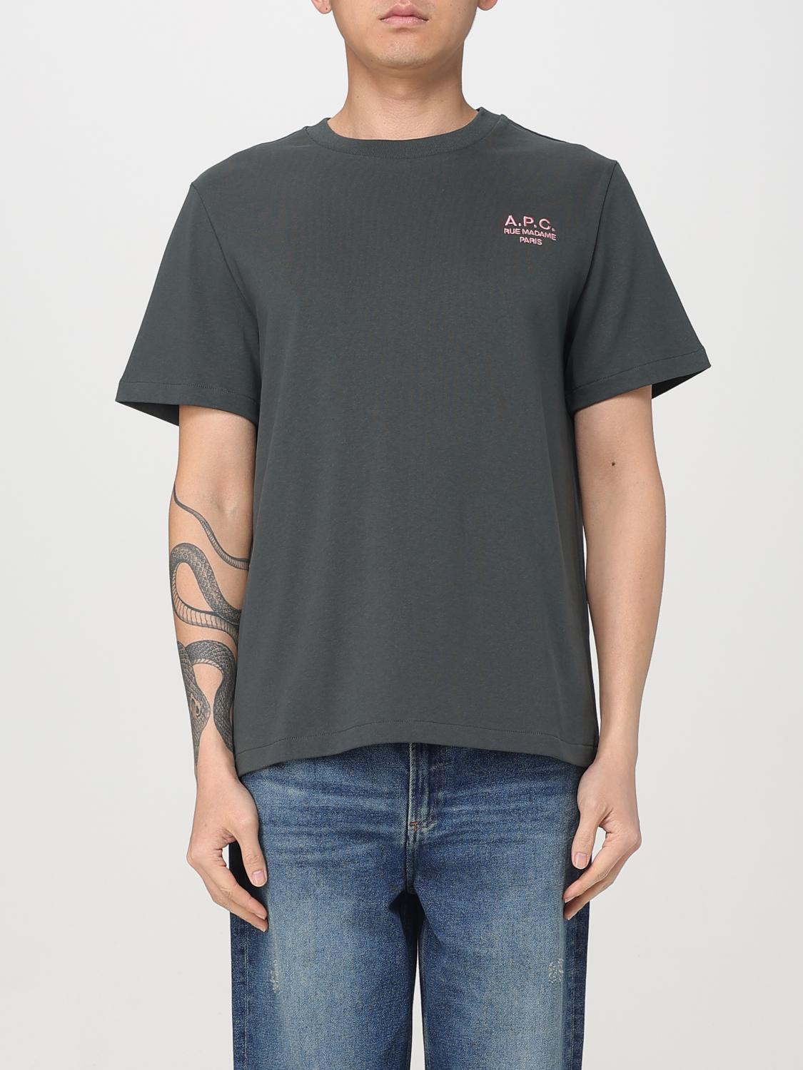 A.P.C. T-SHIRT: T-shirt men A.P.C., Charcoal - Img 1