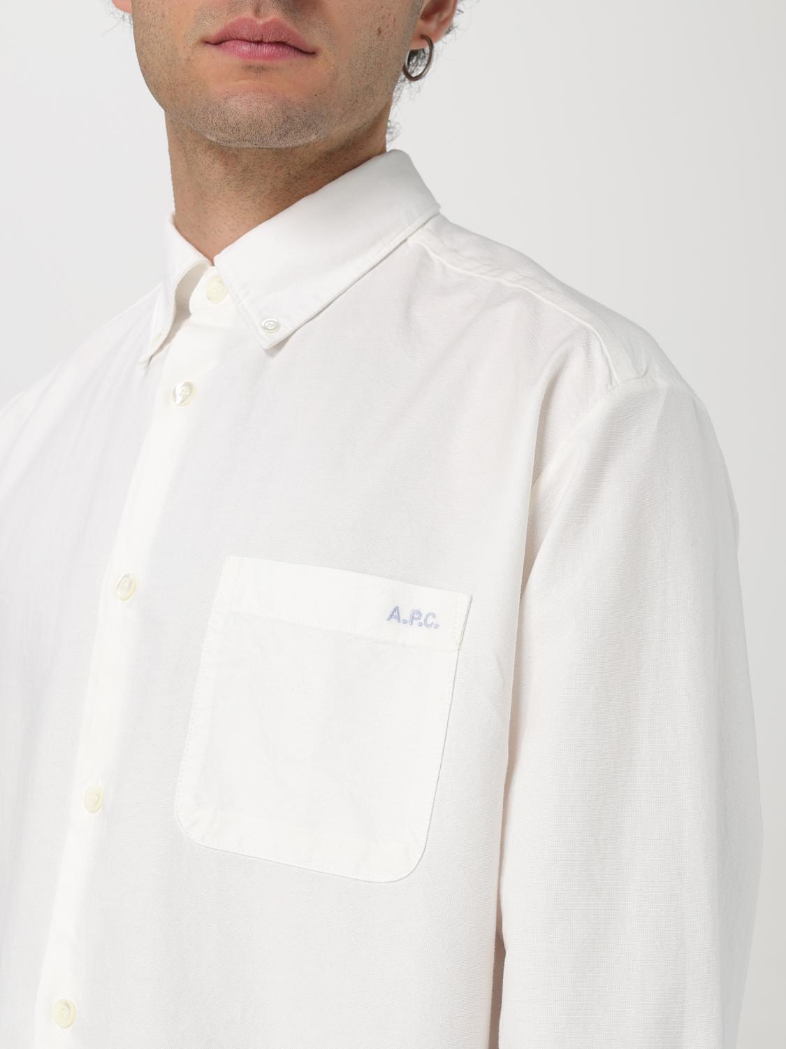 A.P.C. SHIRT: Shirt men A.P.C., White - Img 4