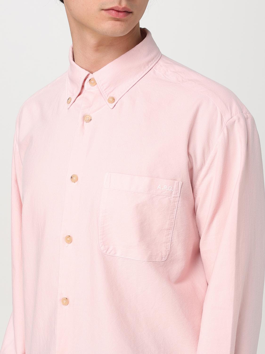 A.P.C. CAMISA: Camisa hombre A.P.C., Rosa - Img 4