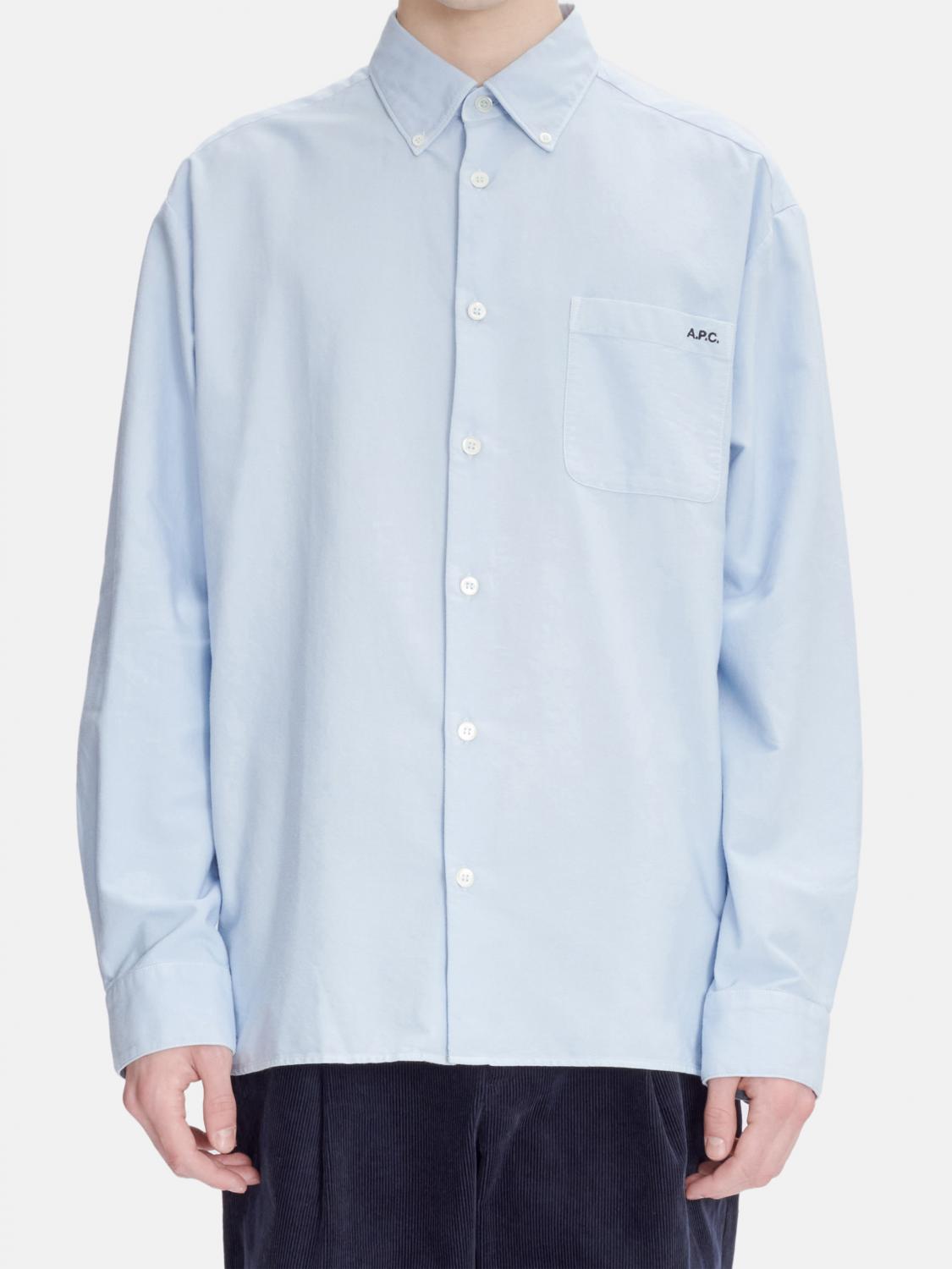 A.P.C. CAMICIA: Camicia A.P.C. in cotone , Azzurro - Img 1