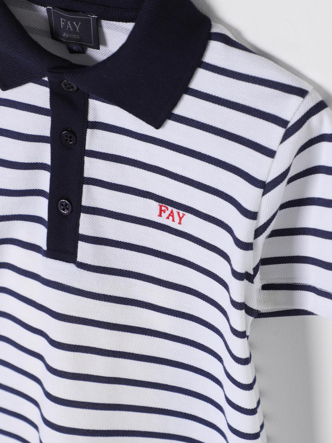 FAY JUNIOR POLO SHIRT: Polo shirt kids Fay Junior, Ivory - Img 3