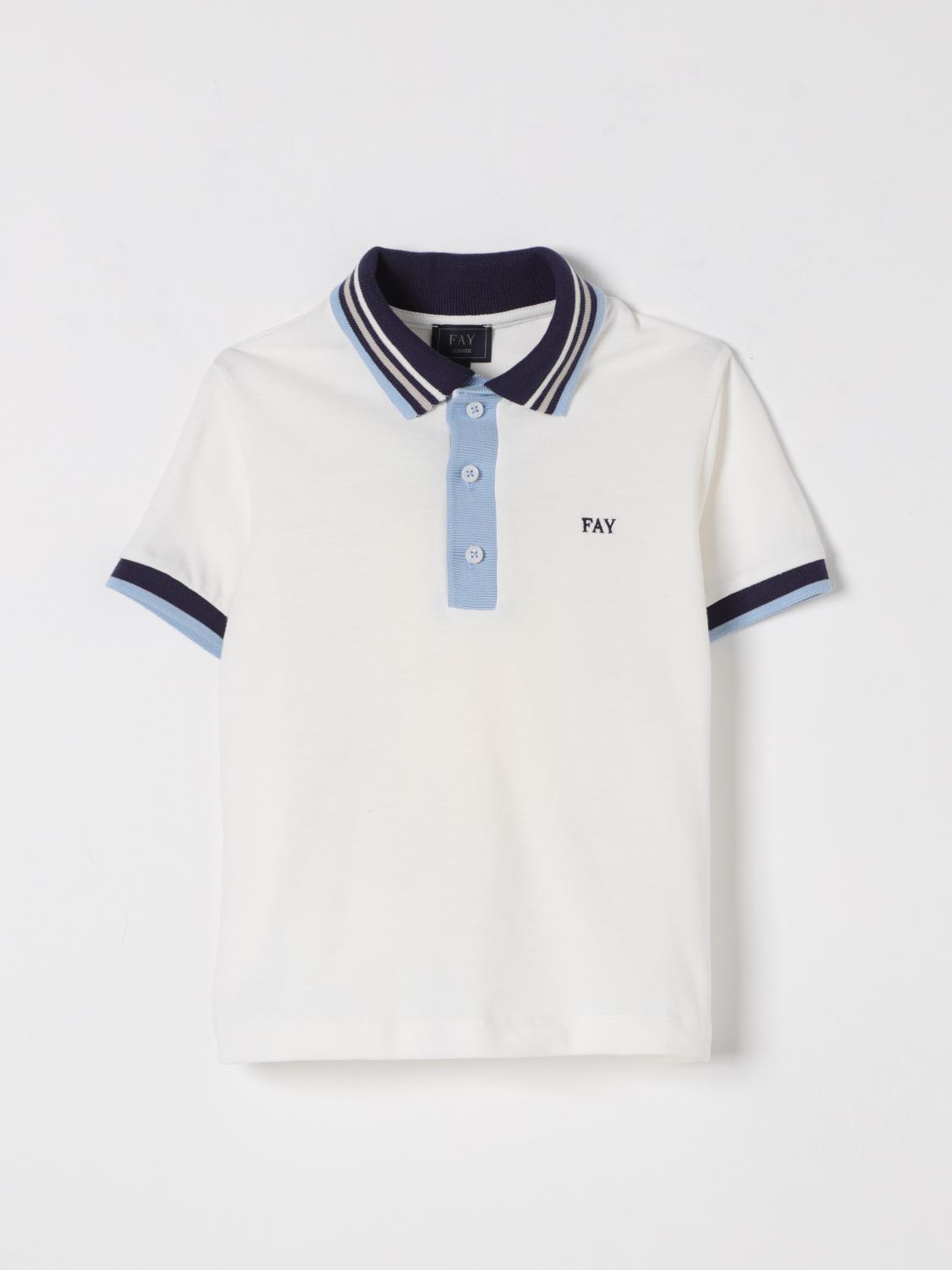 FAY JUNIOR POLO SHIRT: Polo shirt kids Fay Junior, Ivory - Img 1