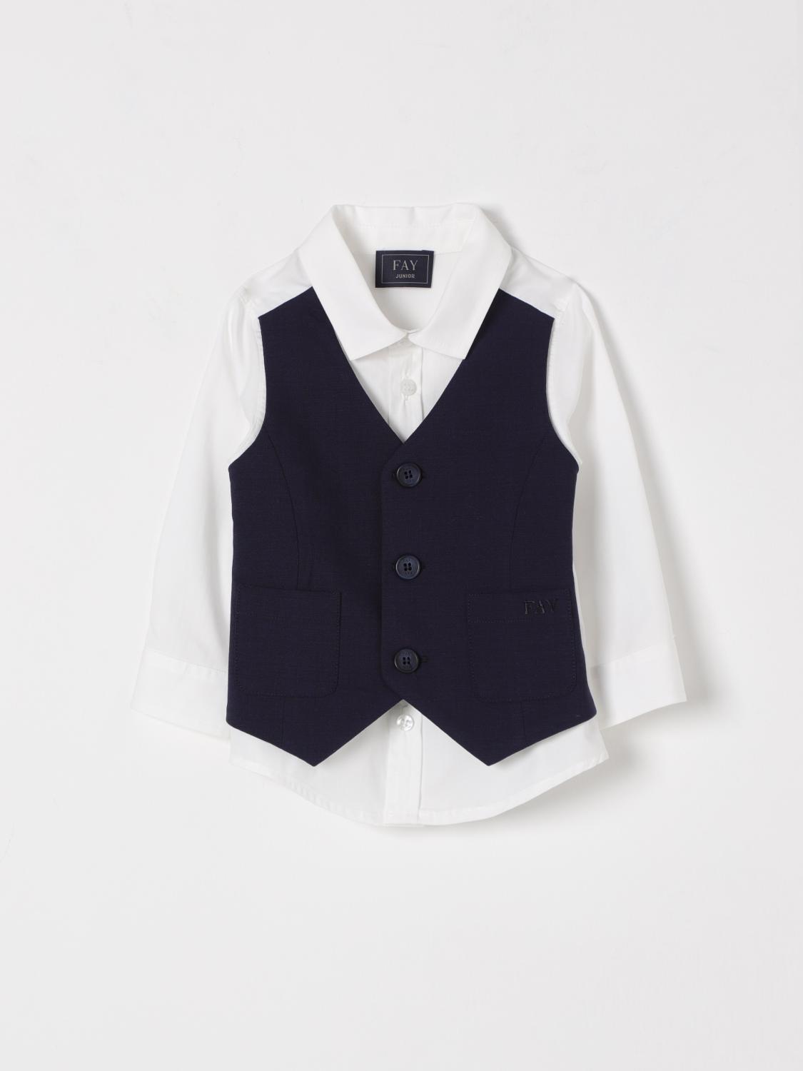 FAY JUNIOR SHIRT: T-shirt kids Fay Junior, Ivory - Img 1