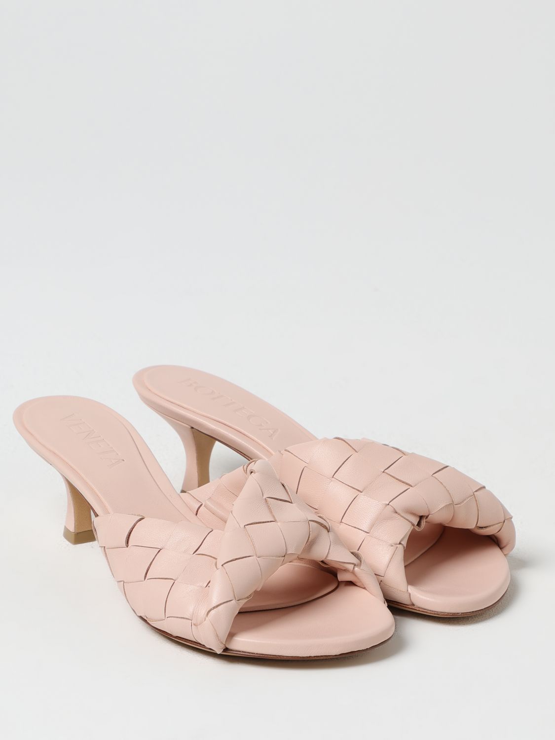 BOTTEGA VENETA SANDALIAS DE TACÓN: Zapatos mujer Bottega Veneta, Rosa - Img 2