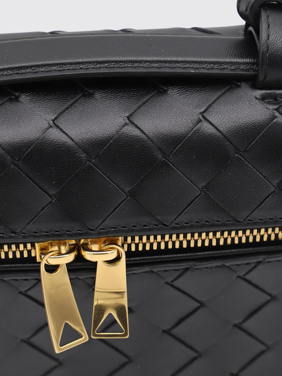 BOTTEGA VENETA MINI BAG: Bottega Veneta Bang Bang Woven Leather Bag, Black - Img 4