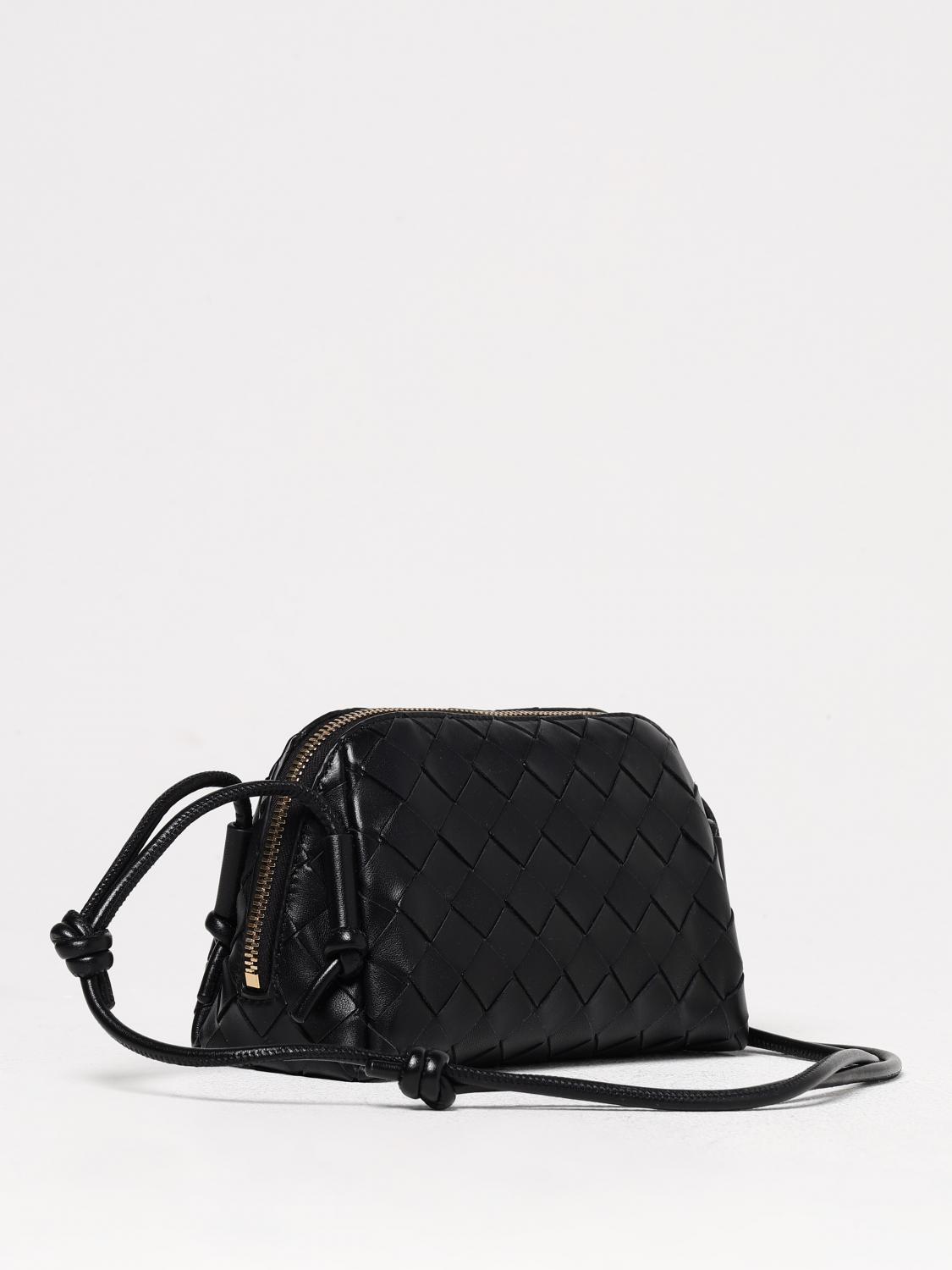 BOTTEGA VENETA BORSA MINI: Borsa Concert Bottega Veneta in nappa intrecciata , Nero - Img 3