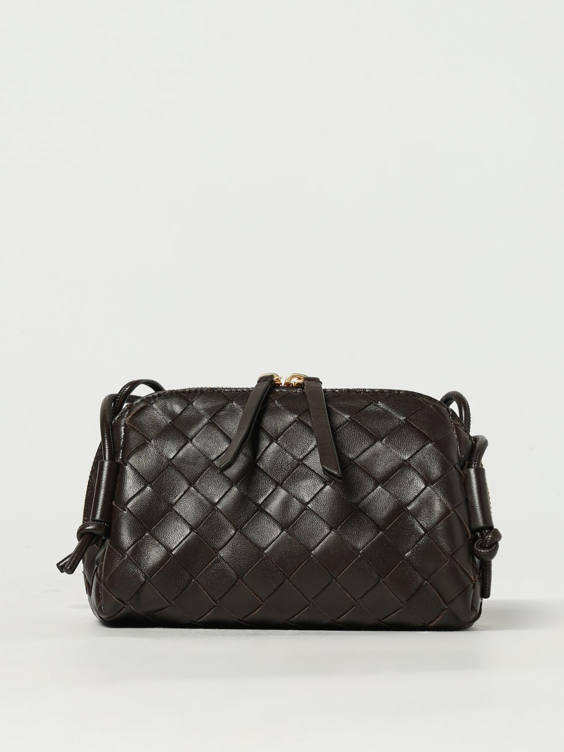 BOTTEGA VENETA BORSA MINI: Borsa Concert Bottega Veneta in nappa intrecciata , Marrone - Img 1