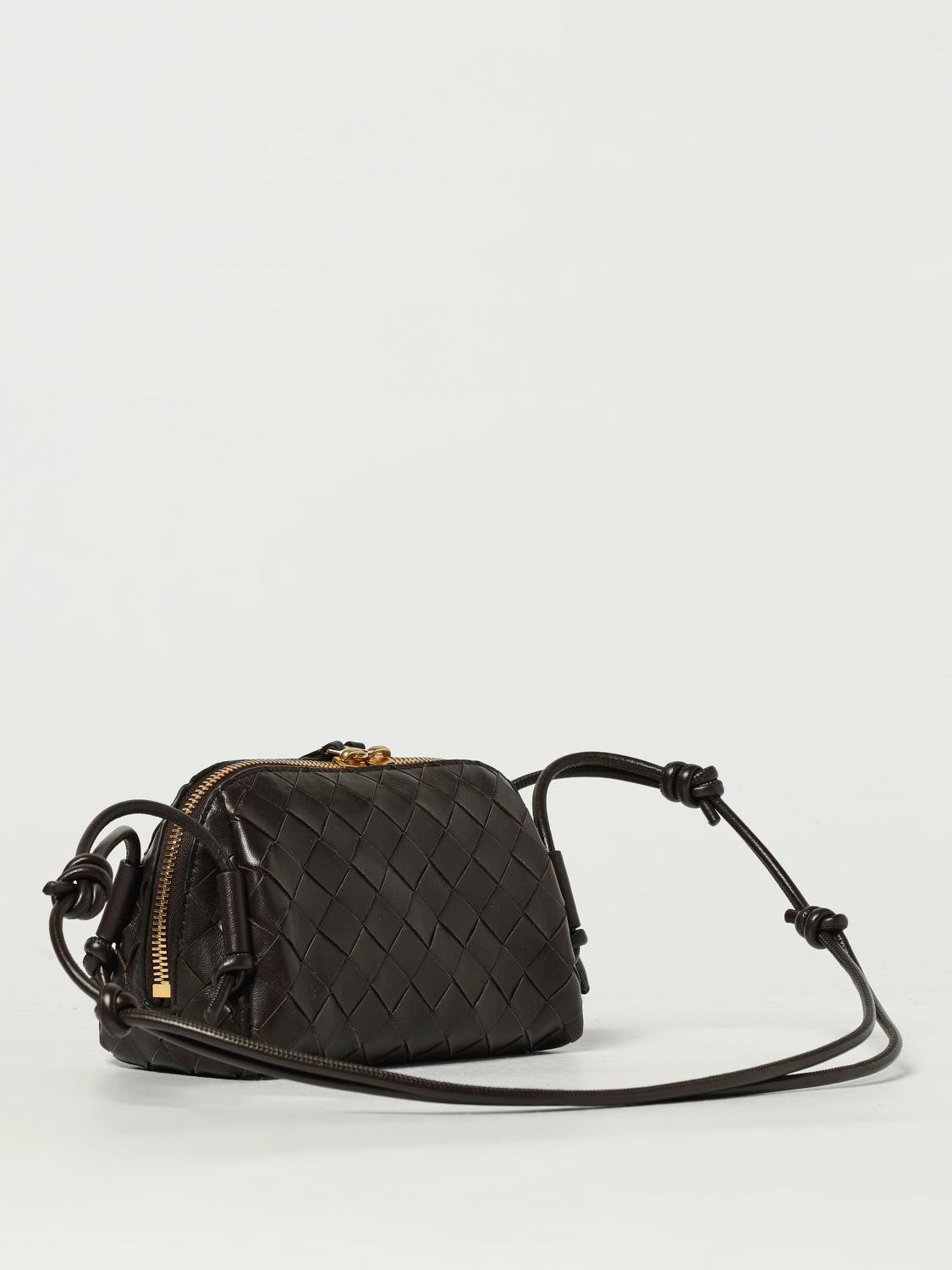 BOTTEGA VENETA BORSA MINI: Borsa Concert Bottega Veneta in nappa intrecciata , Marrone - Img 3